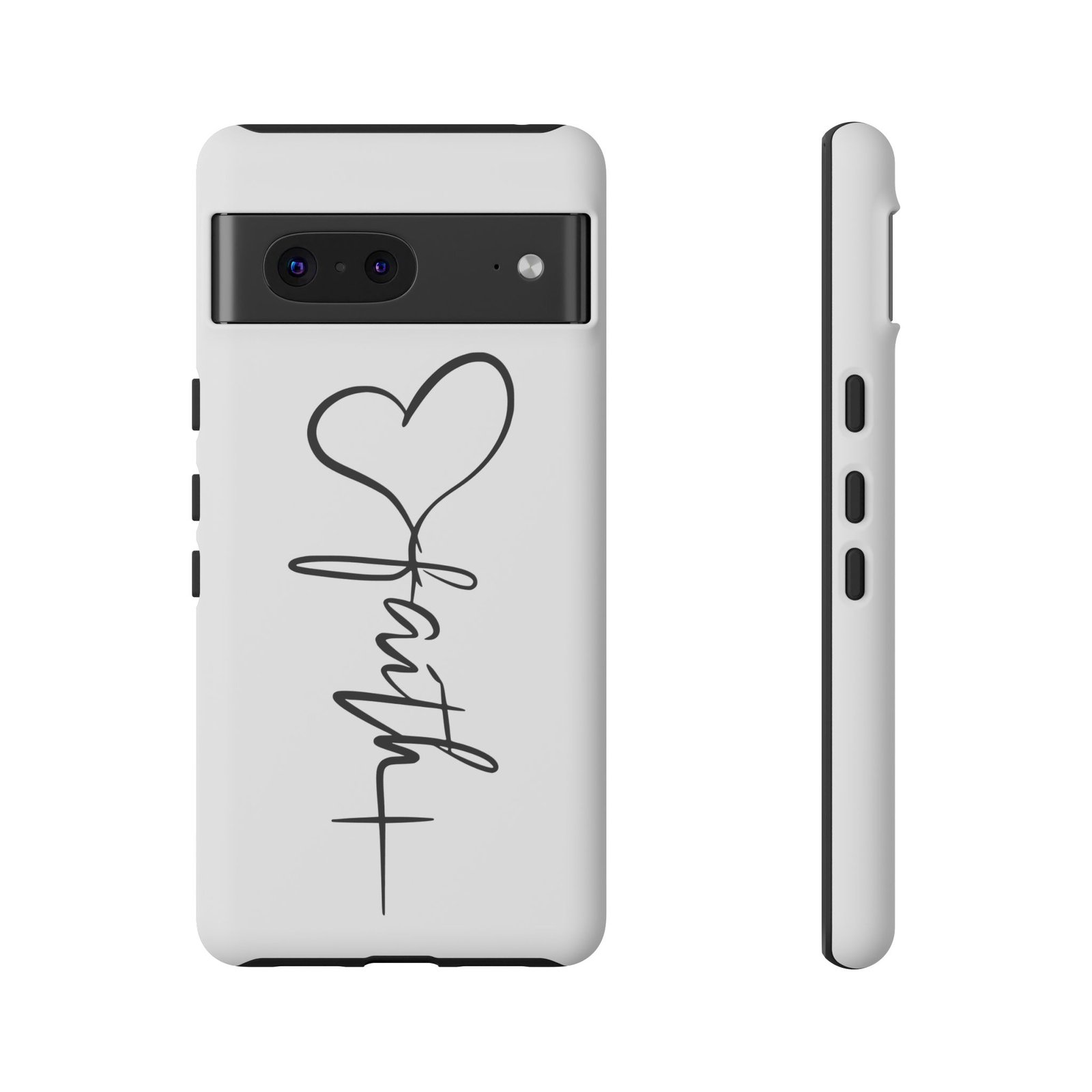 Faith Heart Script Tough Phone Case - Image 36