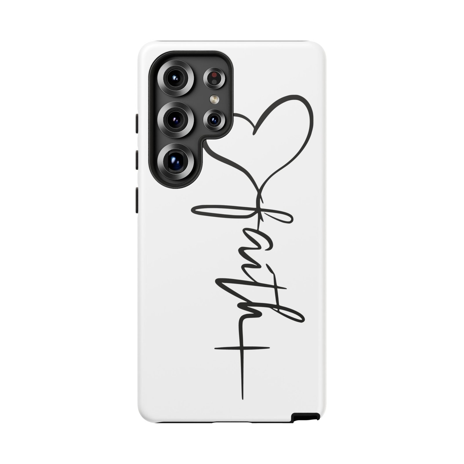 Faith Heart Script Tough Phone Case - Image 116