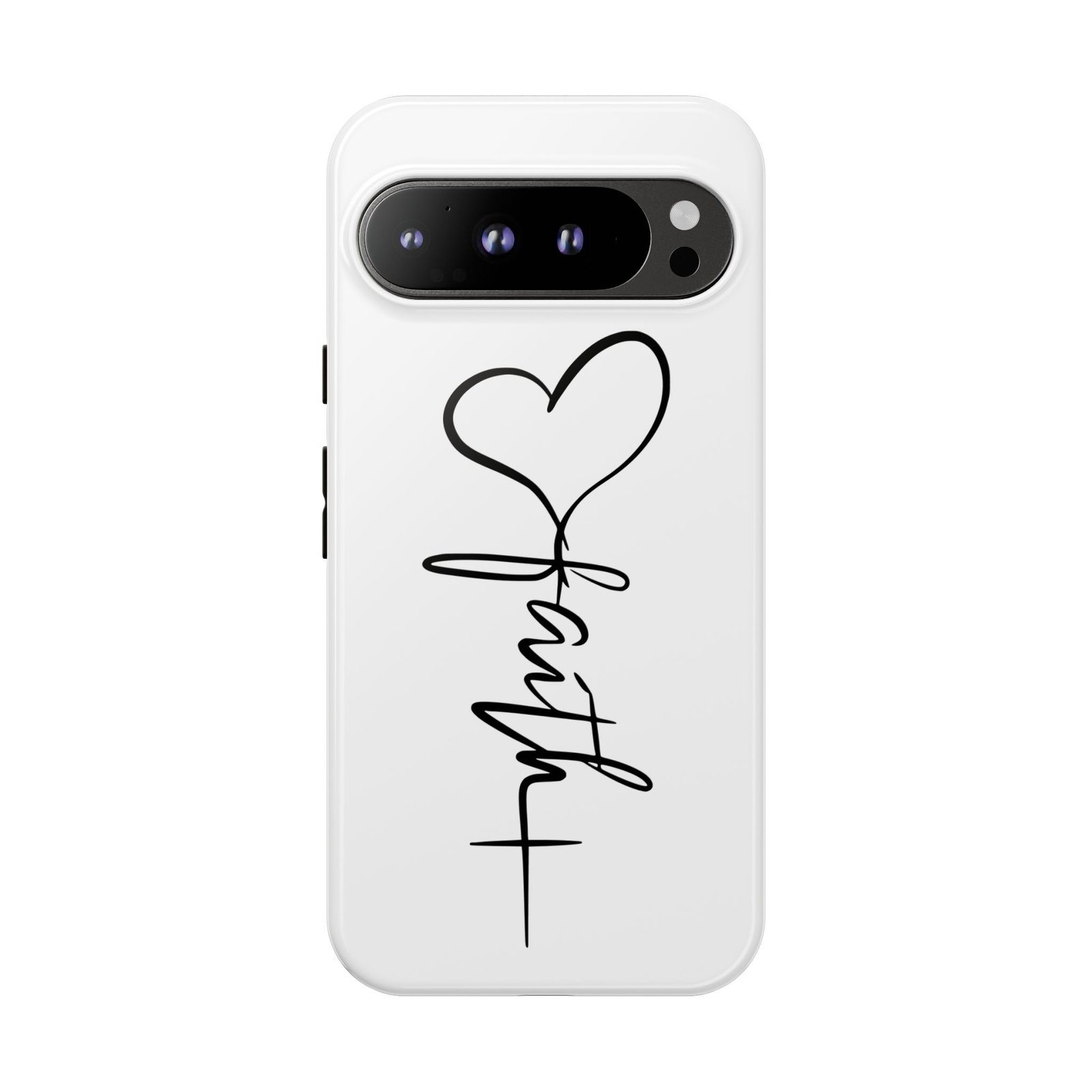 Faith Heart Script Tough Phone Case - Image 102