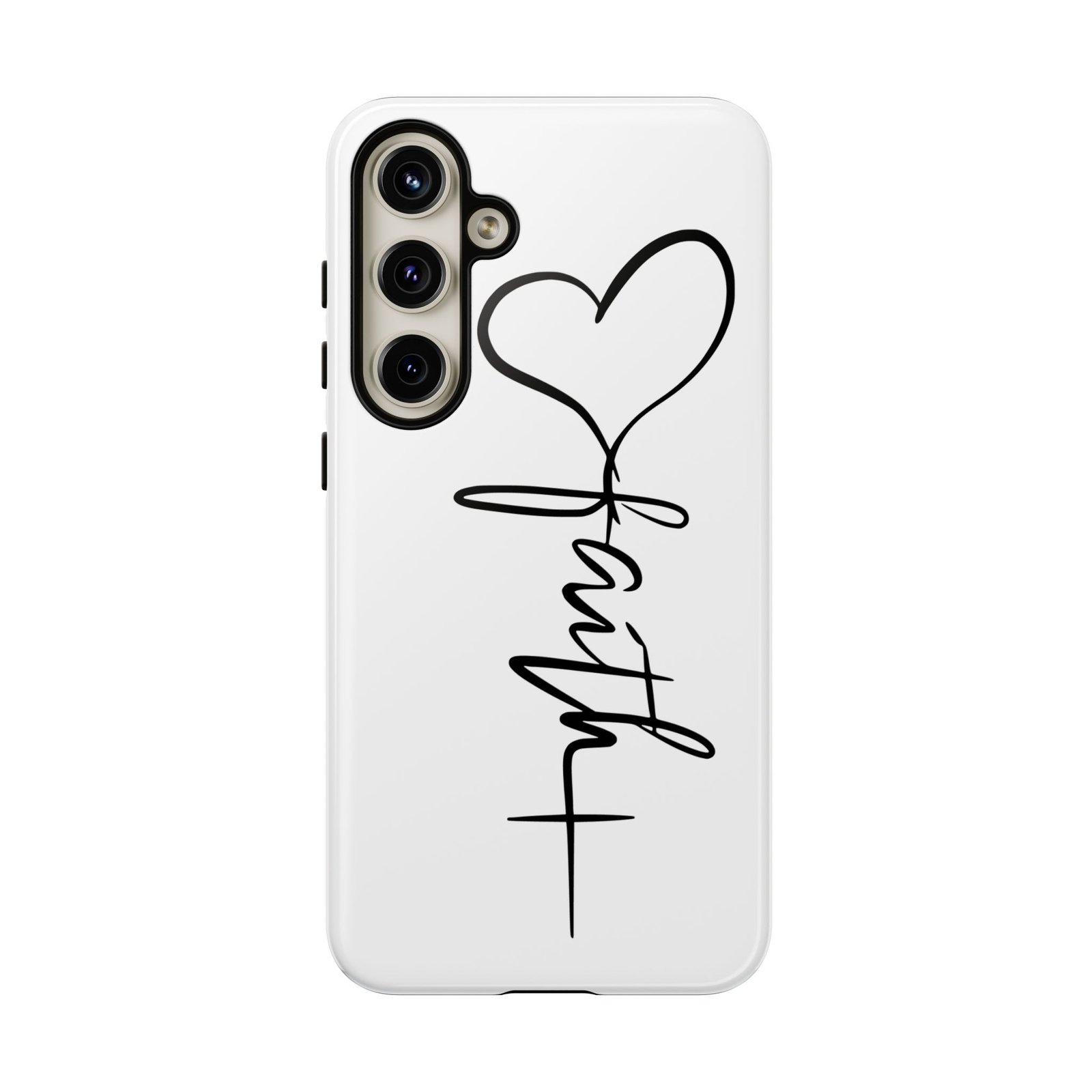 Faith Heart Script Tough Phone Case - Image 62