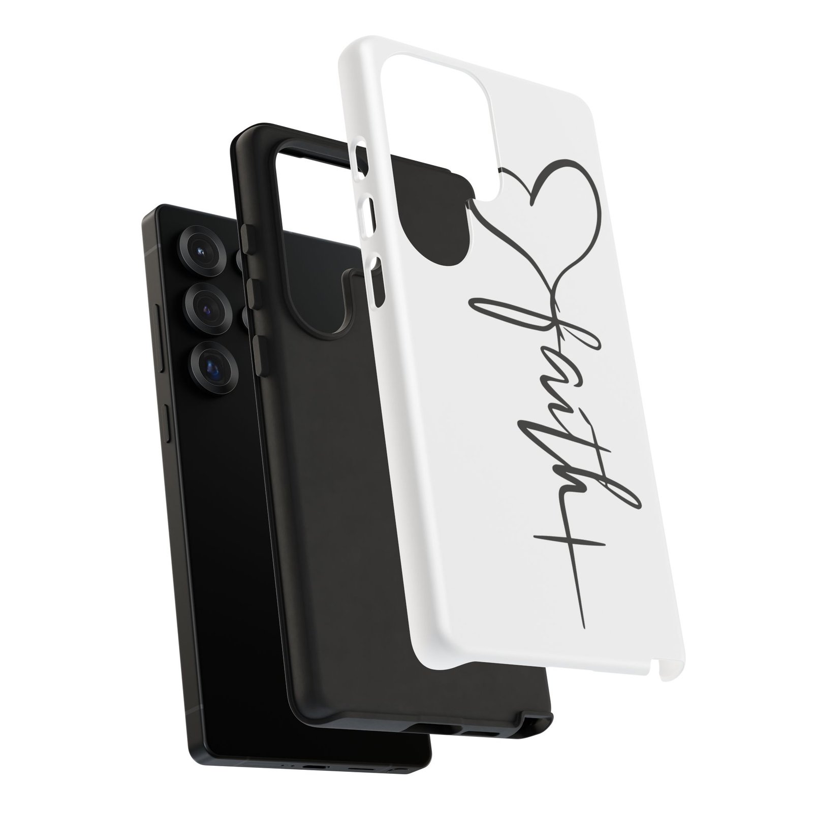Faith Heart Script Tough Phone Case - Image 117
