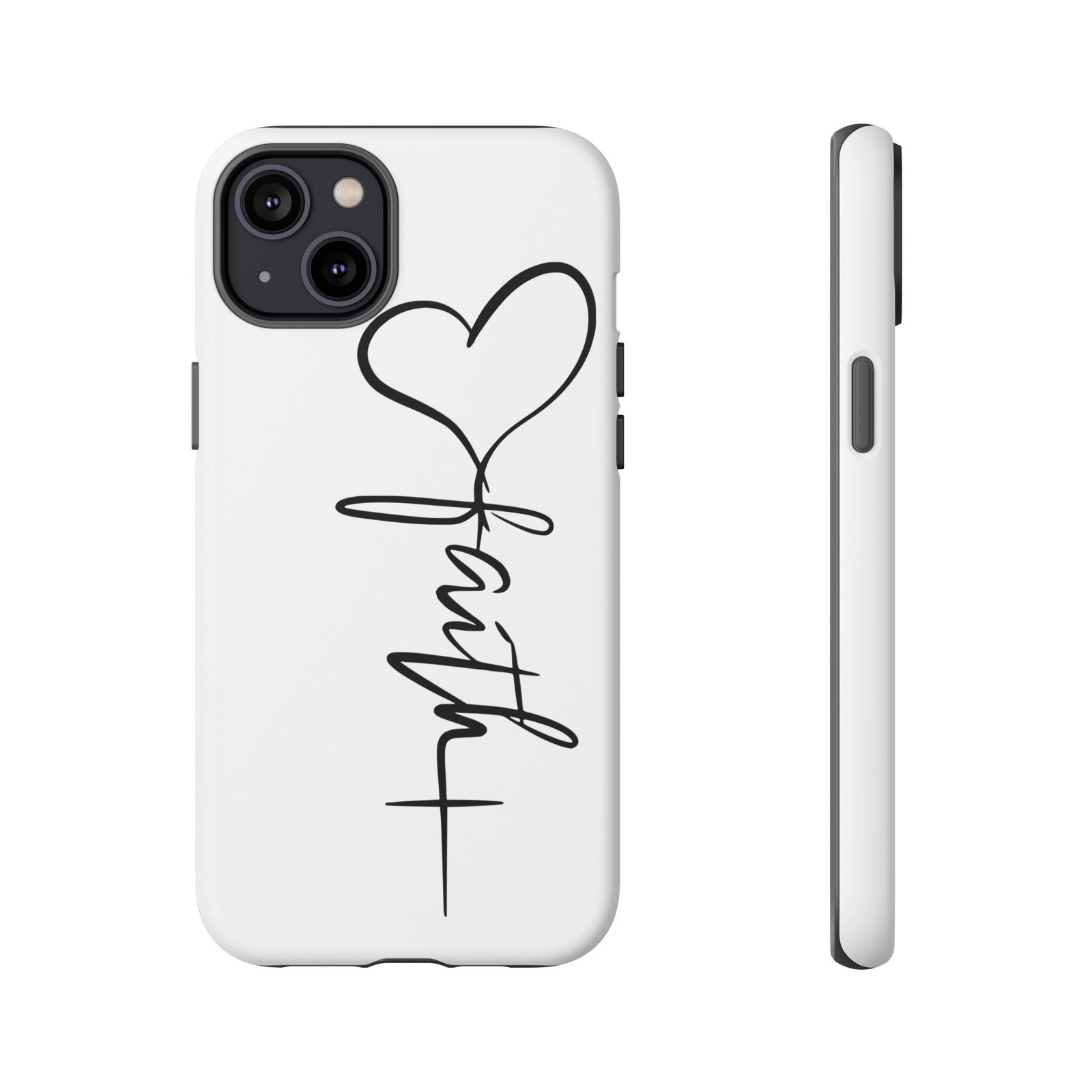 Faith Heart Script Tough Phone Case - Image 16