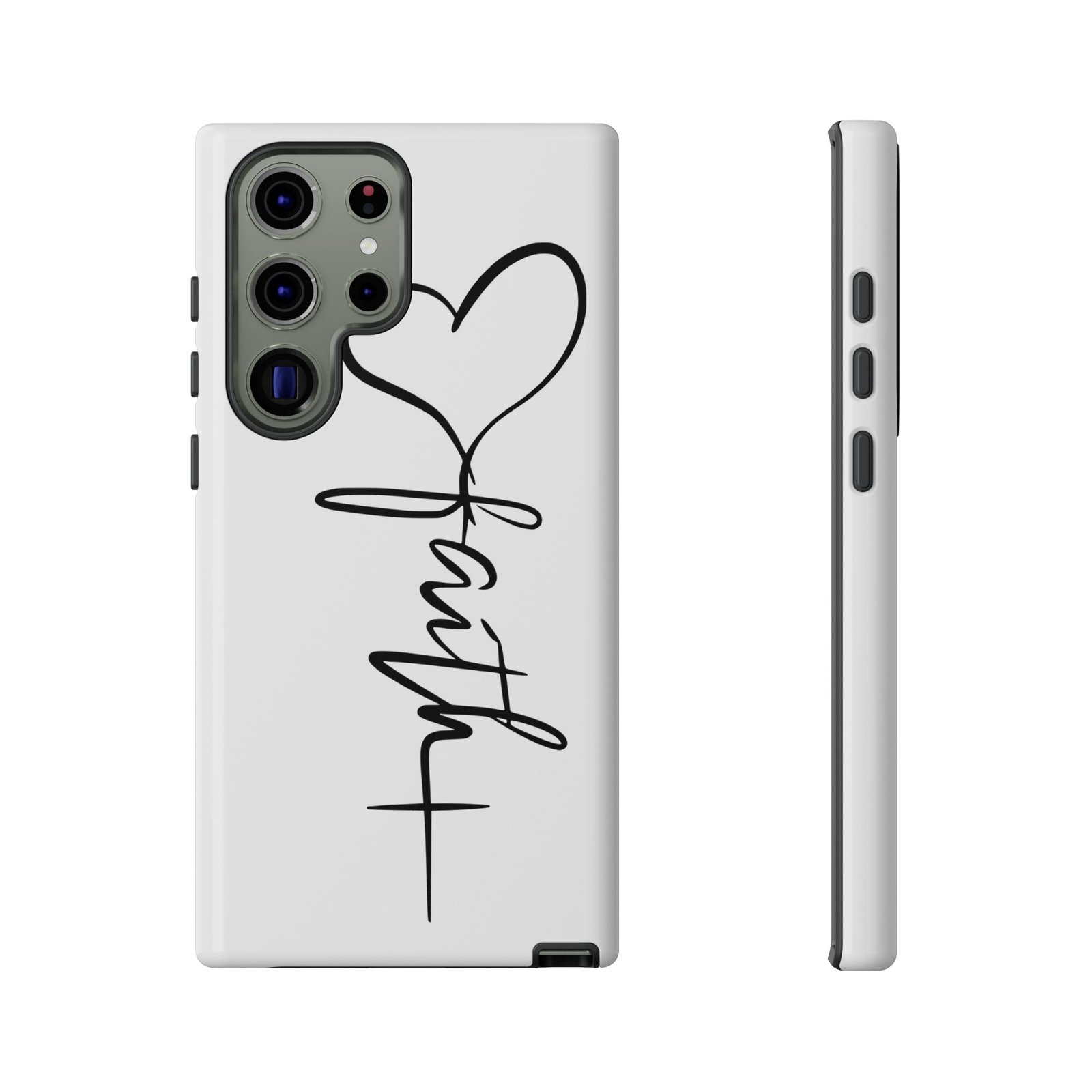 Faith Heart Script Tough Phone Case - Image 30
