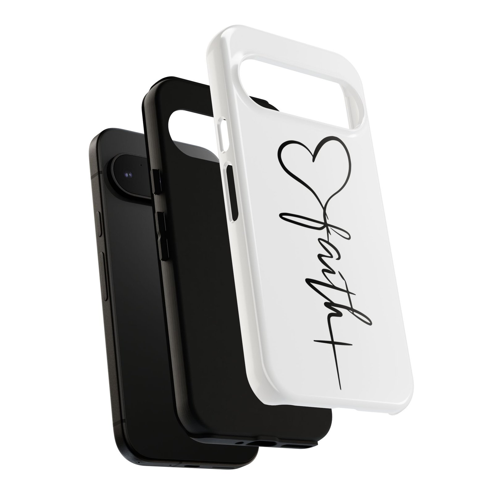 Faith Heart Script Tough Phone Case - Image 95