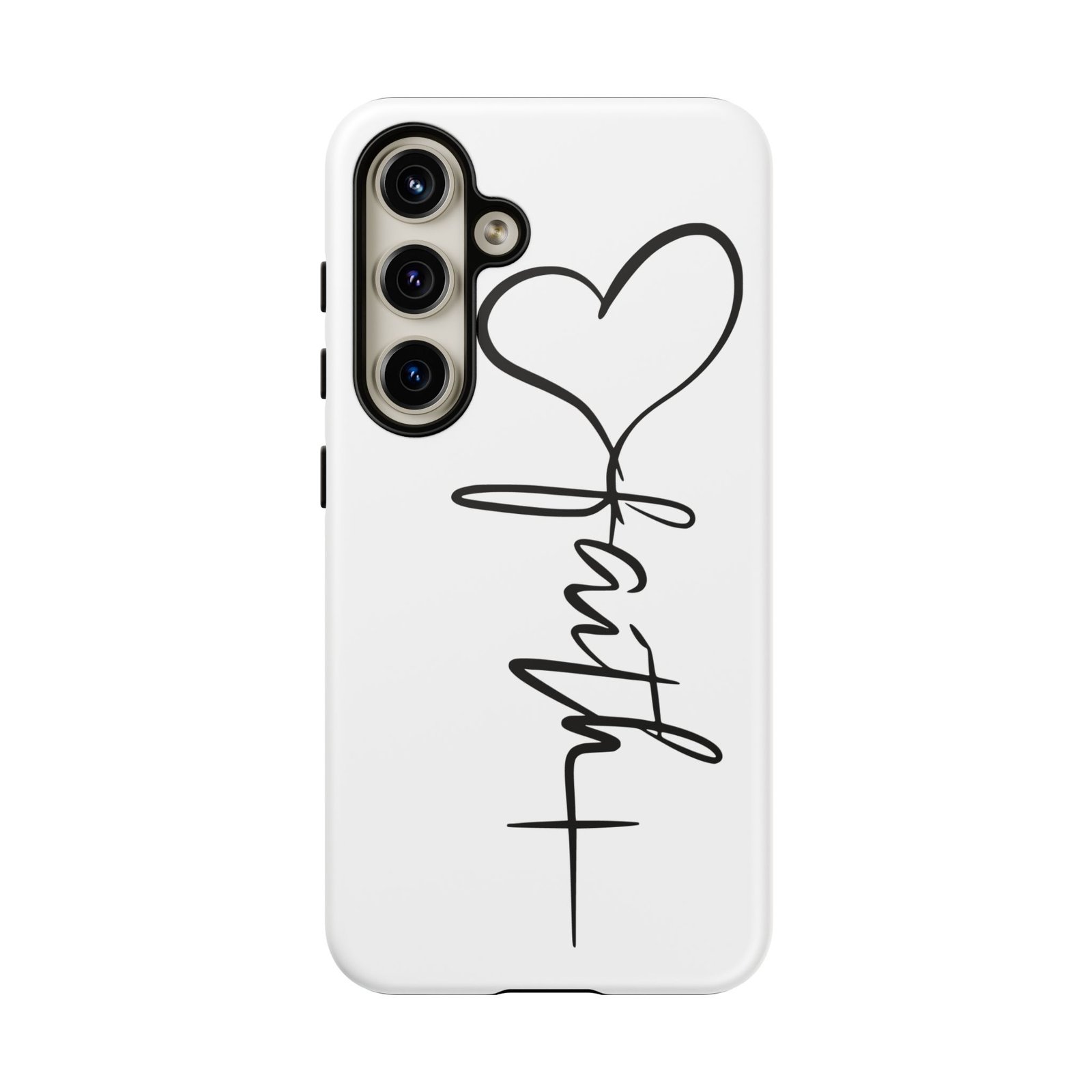 Faith Heart Script Tough Phone Case - Image 60