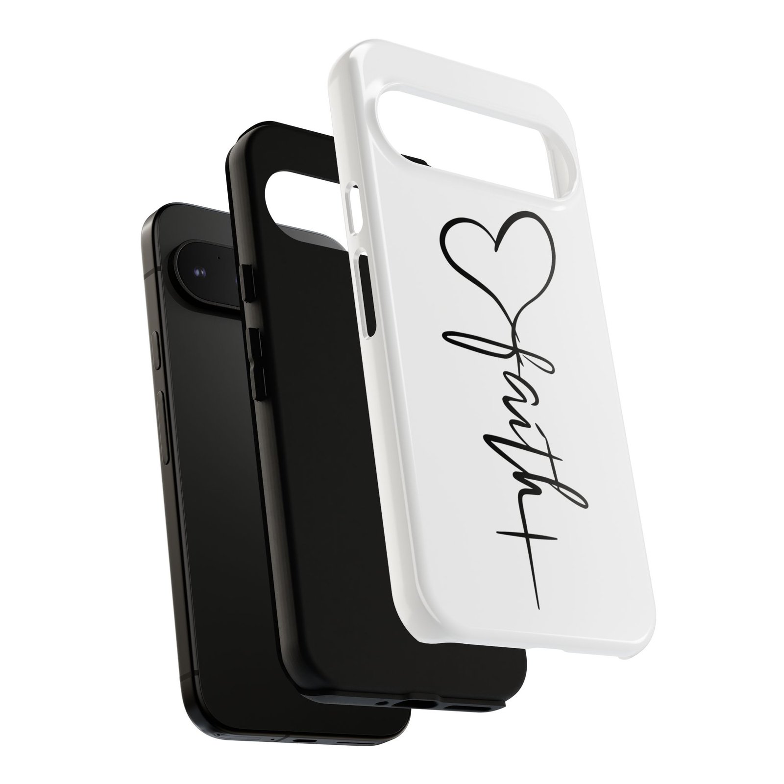 Faith Heart Script Tough Phone Case - Image 103