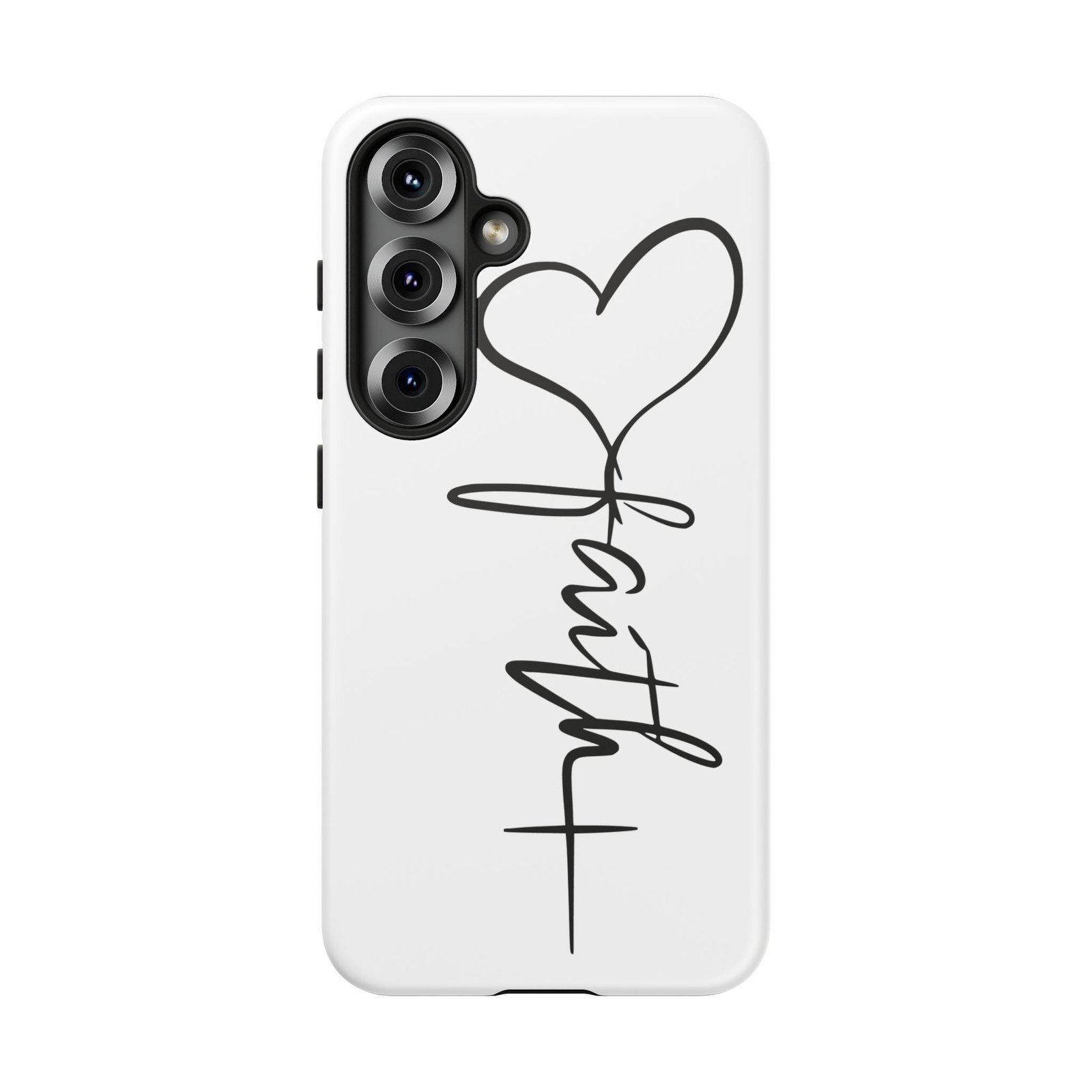Faith Heart Script Tough Phone Case - Image 108
