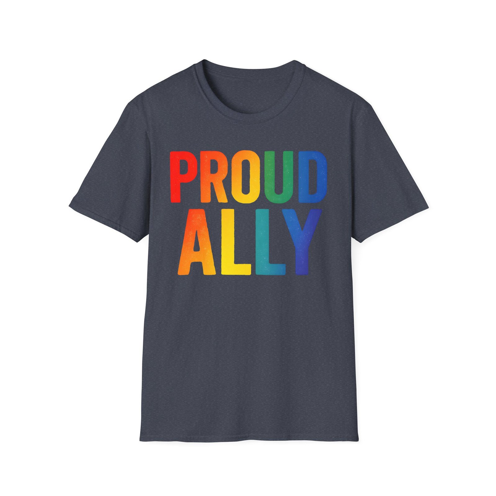 Proud Ally T-Shirt – Rainbow Allyship Support Graphic Tee - Image 31