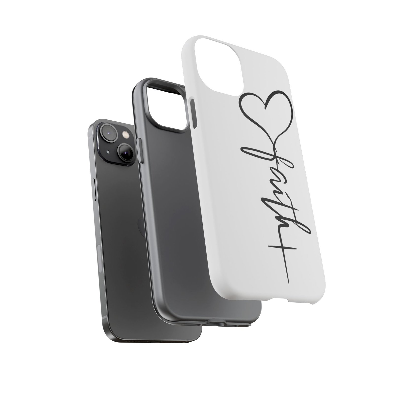 Faith Heart Script Tough Phone Case - Image 17