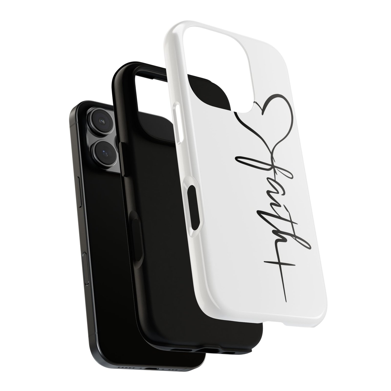 Faith Heart Script Tough Phone Case - Image 87