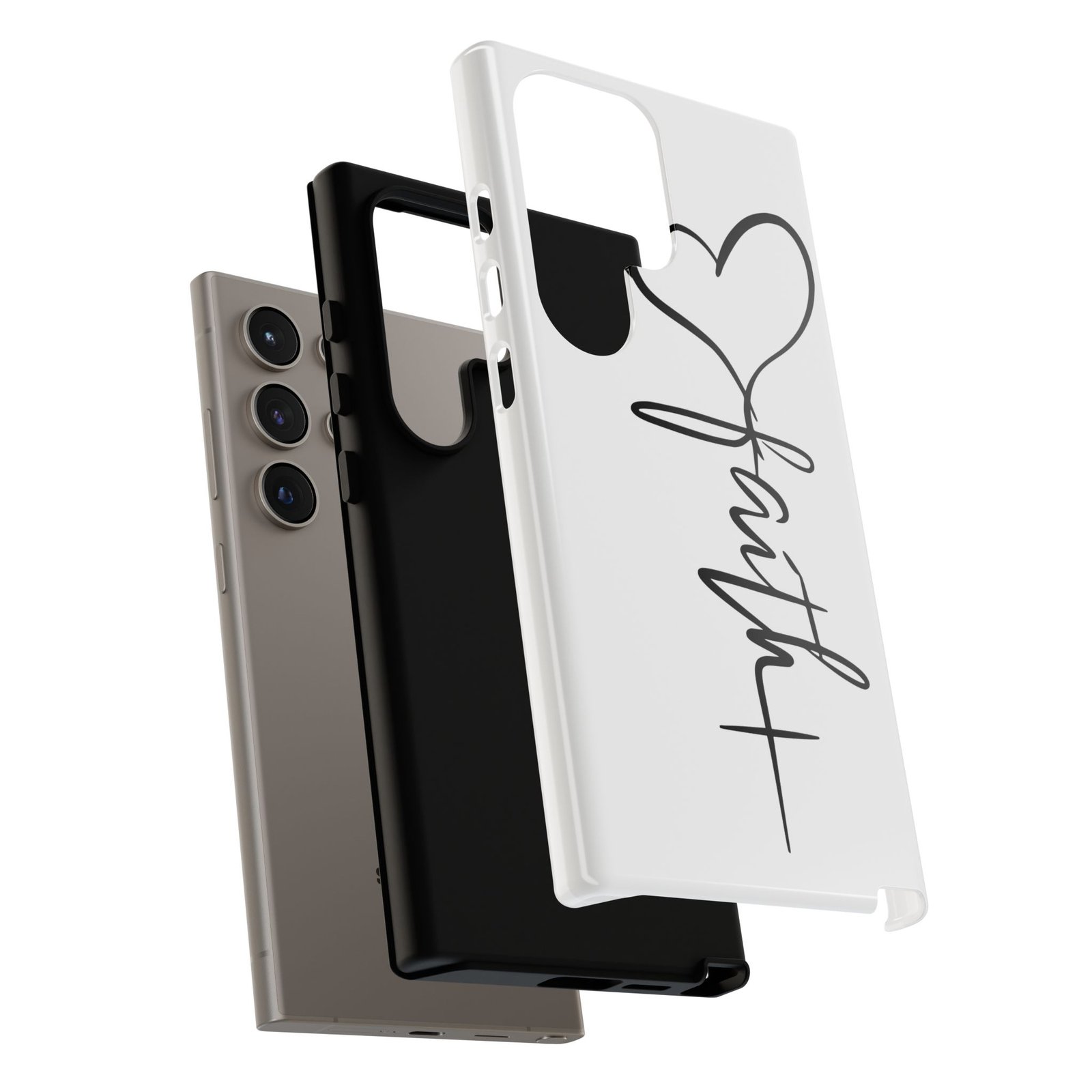 Faith Heart Script Tough Phone Case - Image 67
