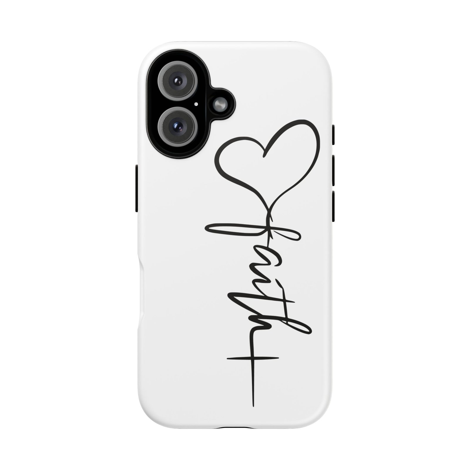 Faith Heart Script Tough Phone Case - Image 80