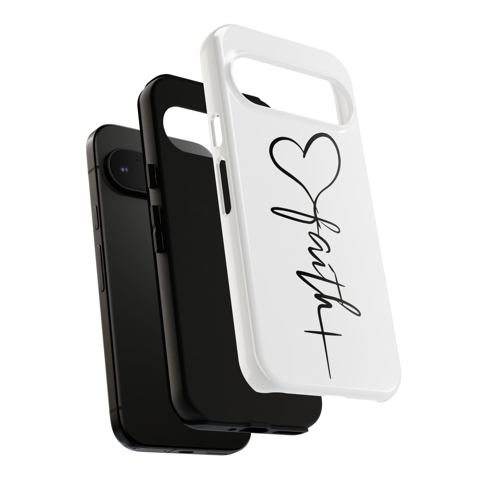 Faith Heart Script Tough Phone Case - Image 99