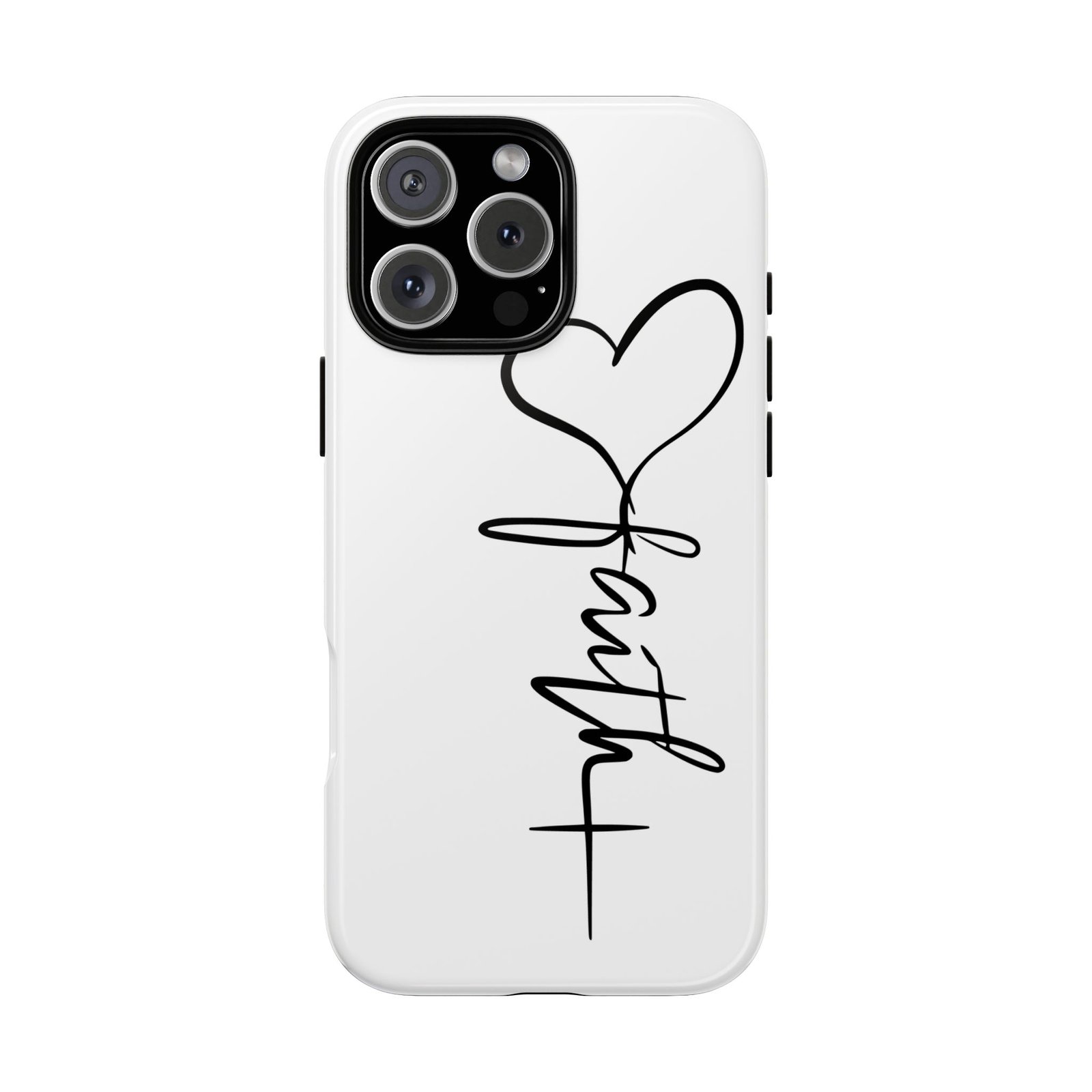 Faith Heart Script Tough Phone Case - Image 90