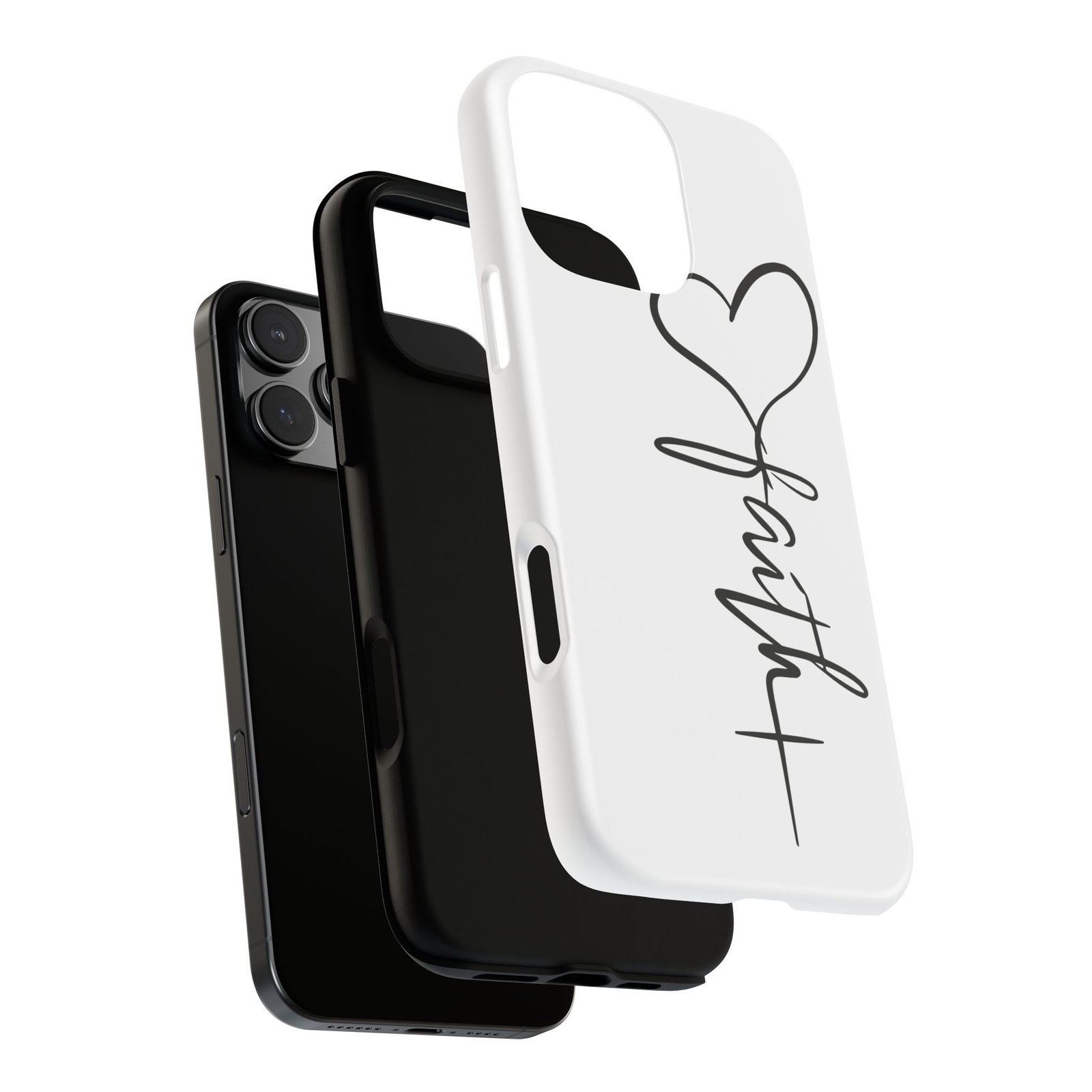Faith Heart Script Tough Phone Case - Image 93