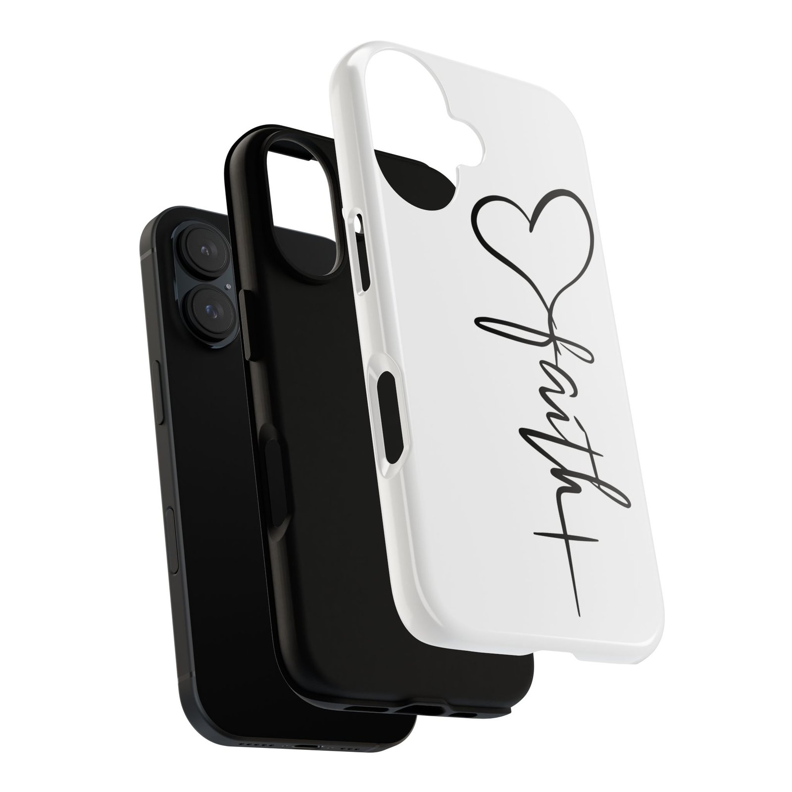 Faith Heart Script Tough Phone Case - Image 79