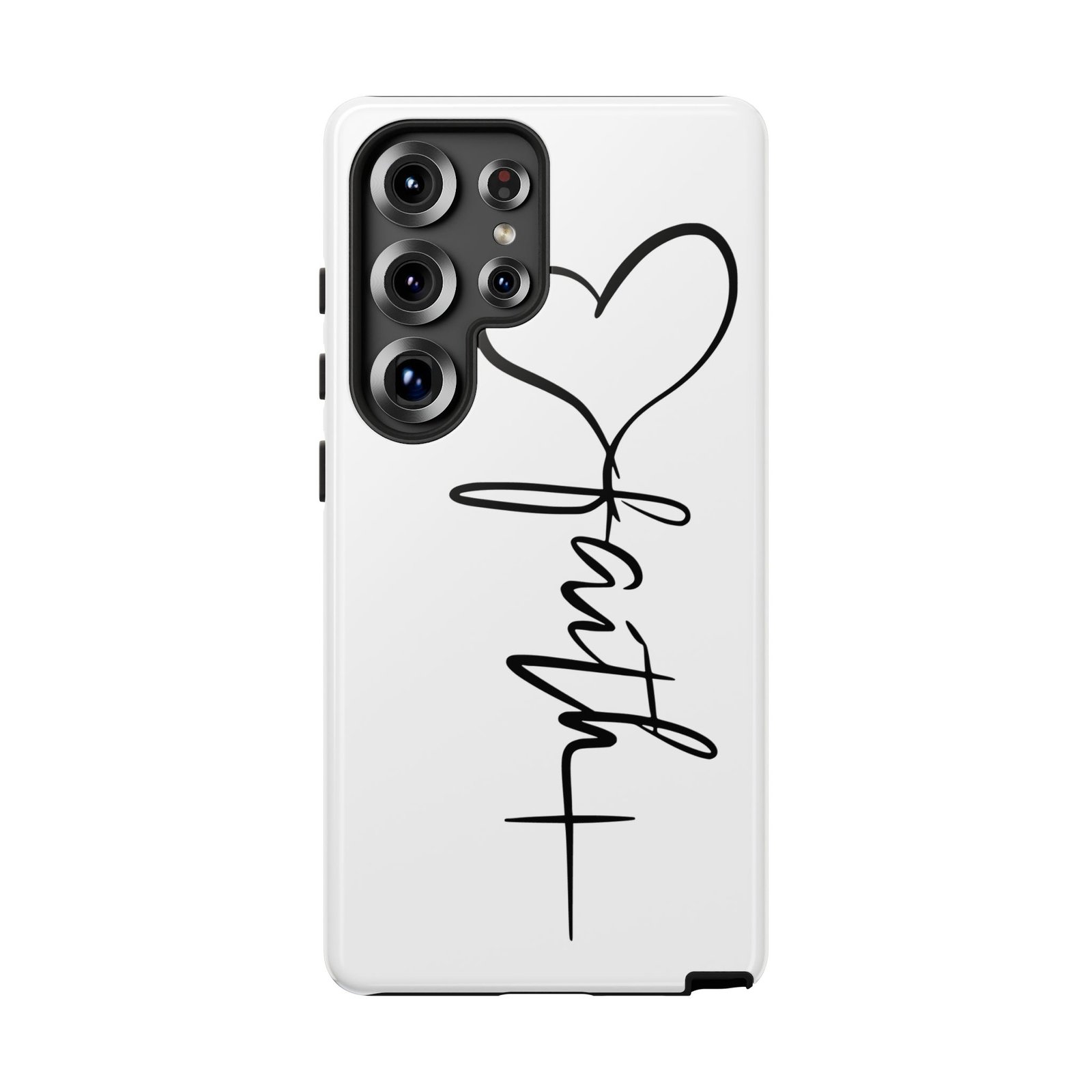 Faith Heart Script Tough Phone Case - Image 114