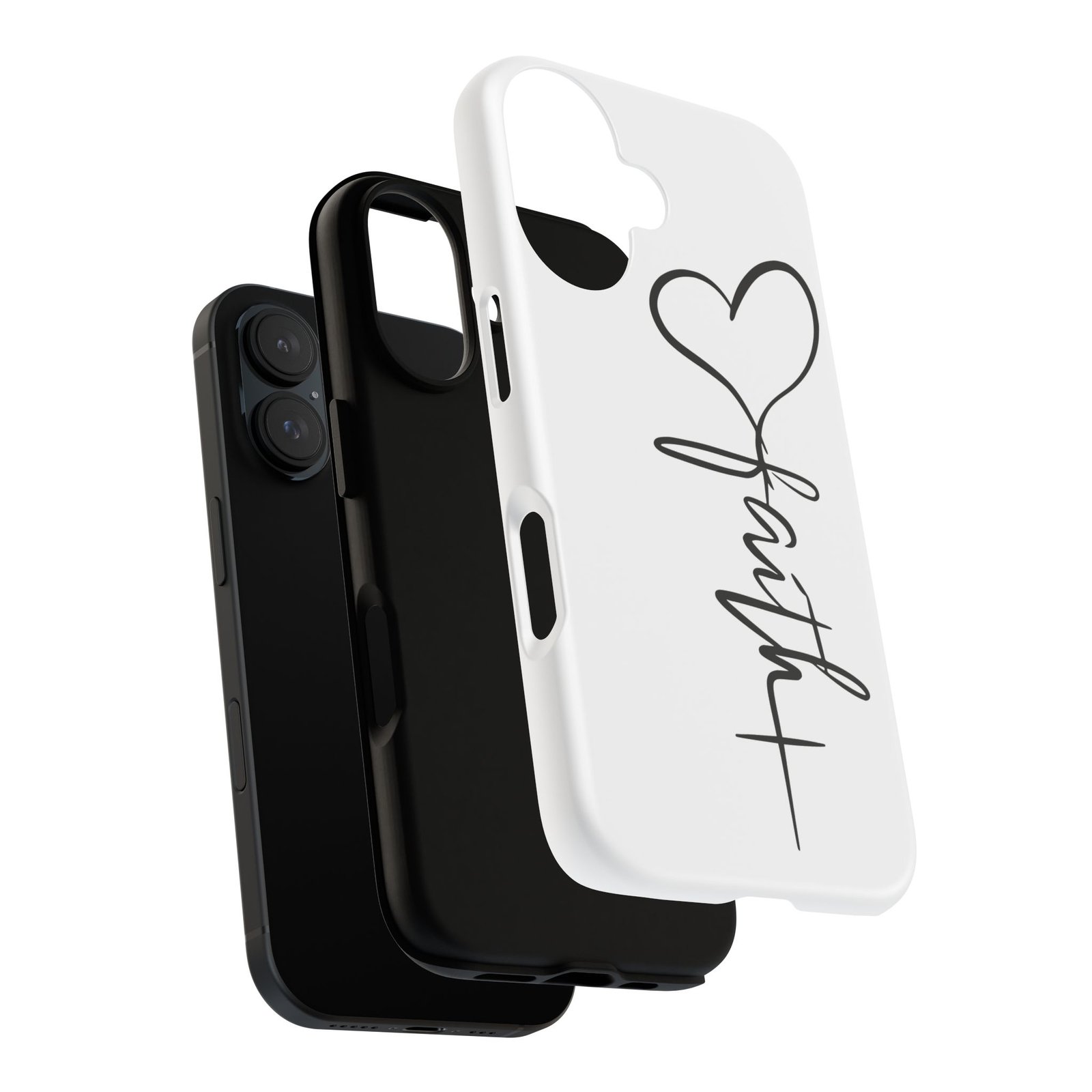 Faith Heart Script Tough Phone Case - Image 81
