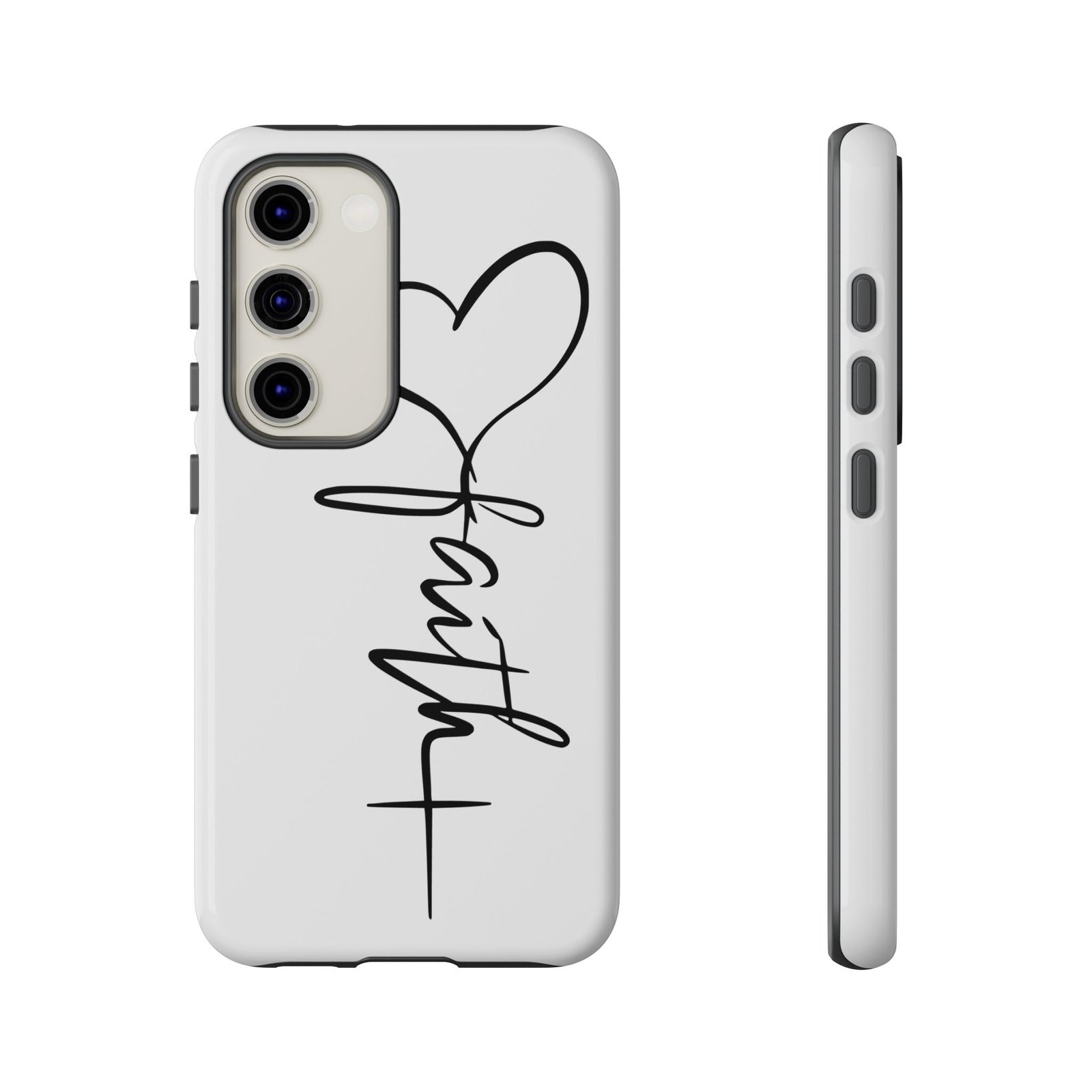 Faith Heart Script Tough Phone Case - Image 22