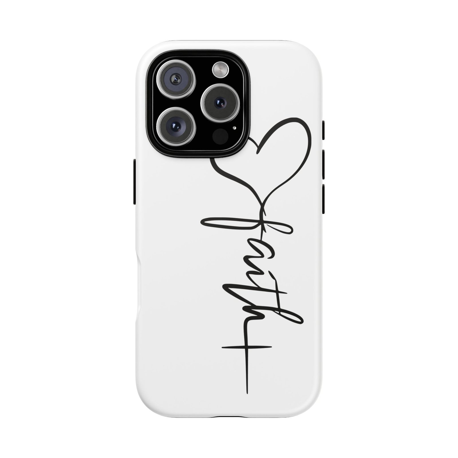 Faith Heart Script Tough Phone Case - Image 88