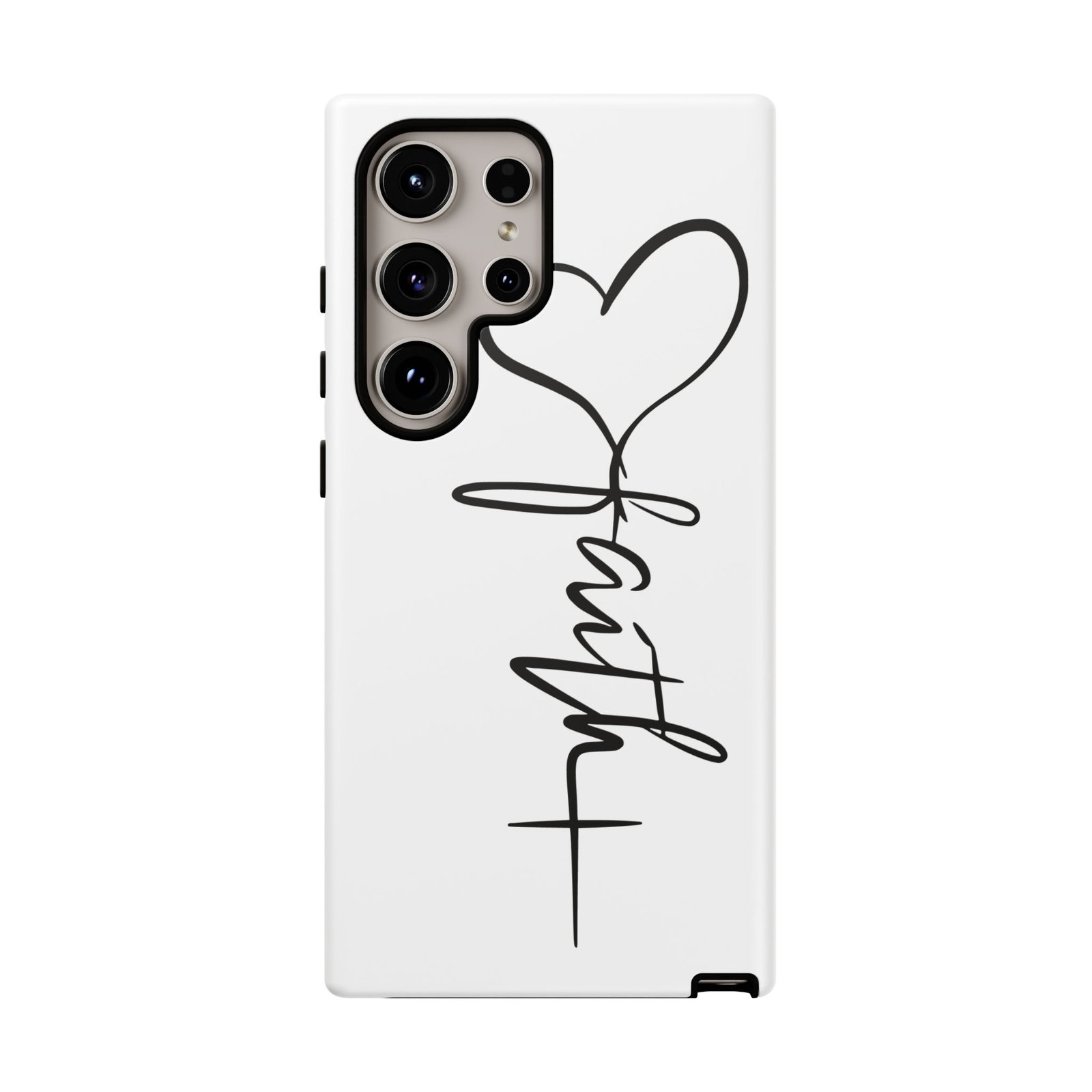 Faith Heart Script Tough Phone Case - Image 68