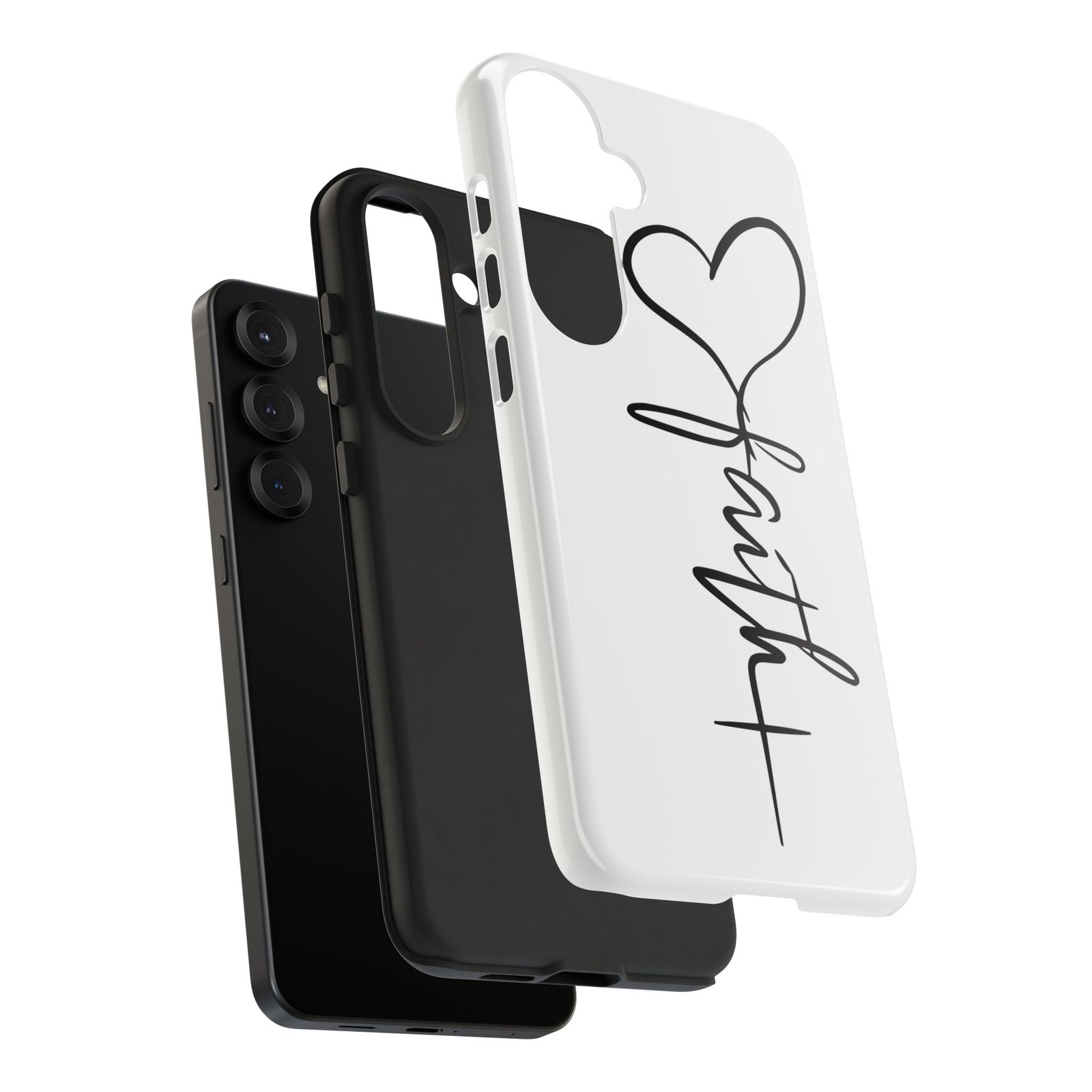 Faith Heart Script Tough Phone Case - Image 111