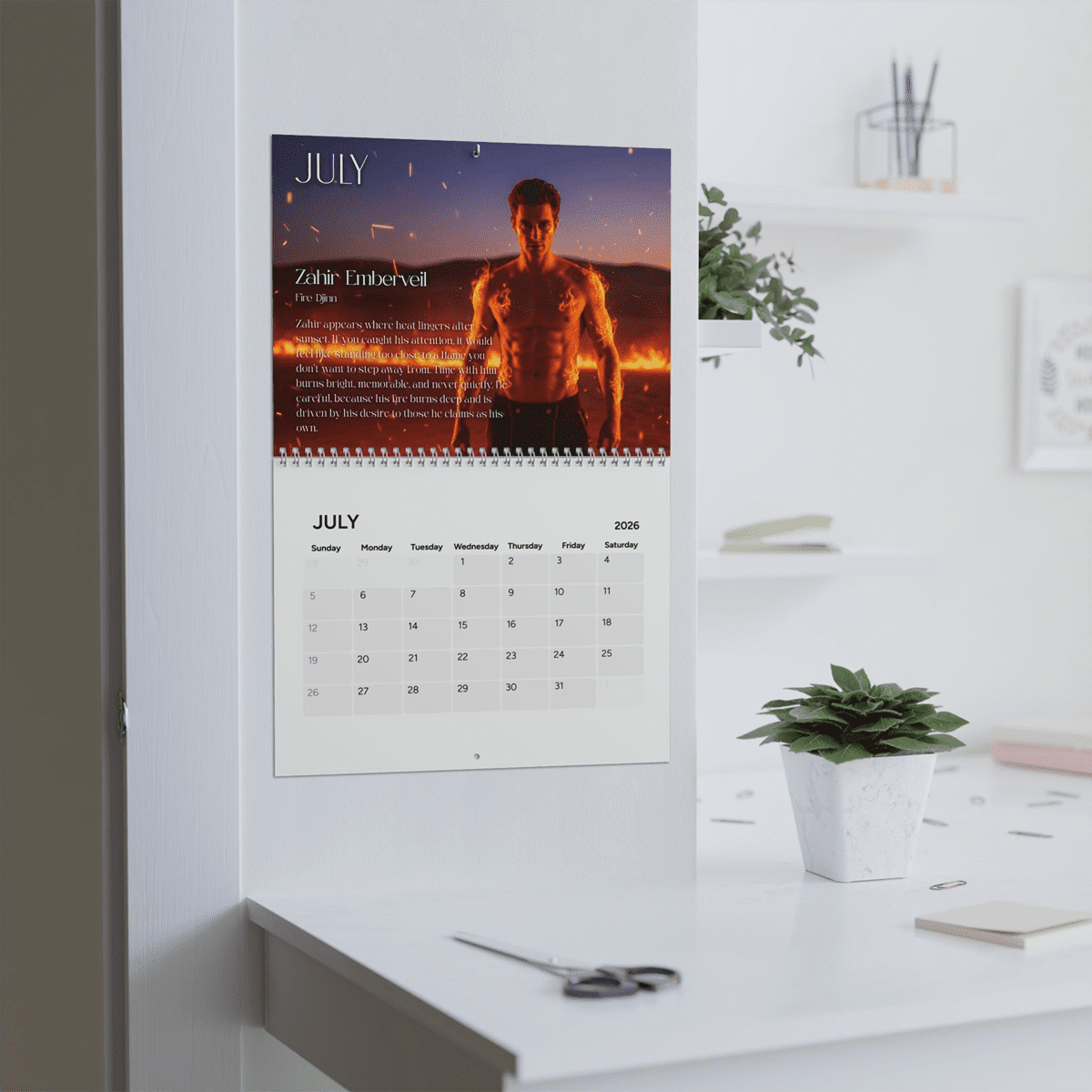 2026 Mythical Hunks Wall Calendar - Image 7