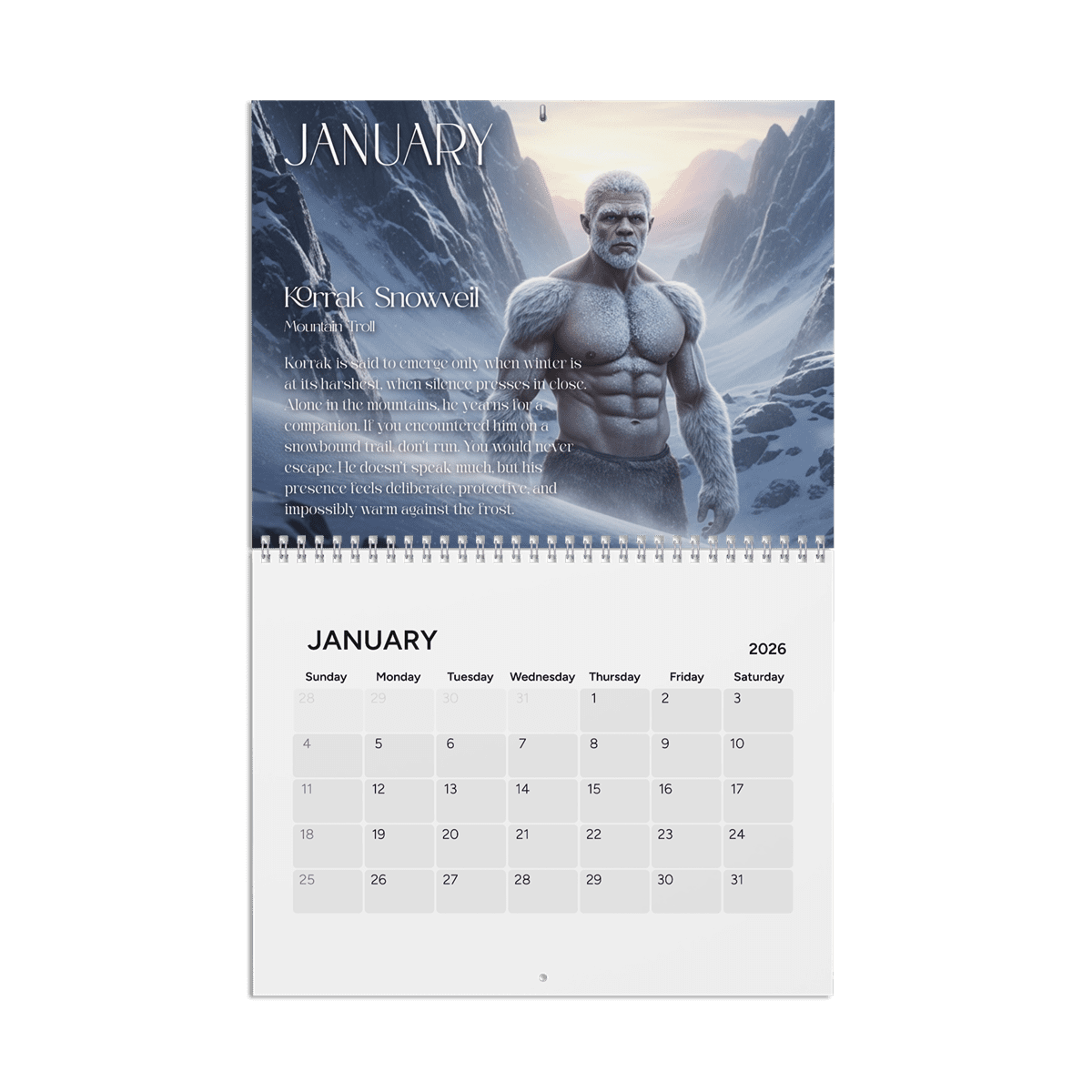 2026 Mythical Hunks Calendar