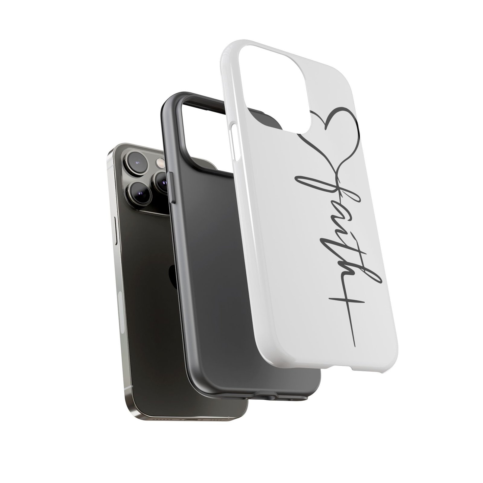 Faith Heart Script Tough Phone Case - Image 19