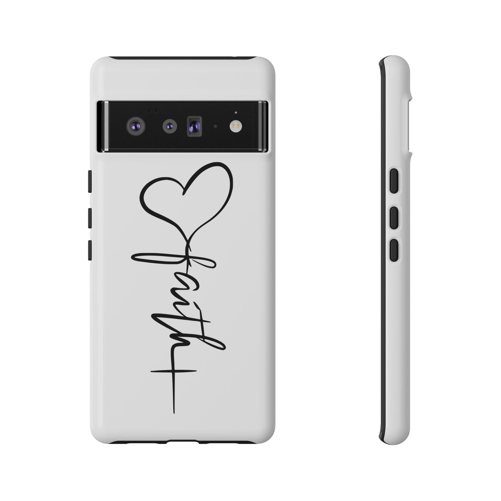 Faith Heart Script Tough Phone Case - Image 38