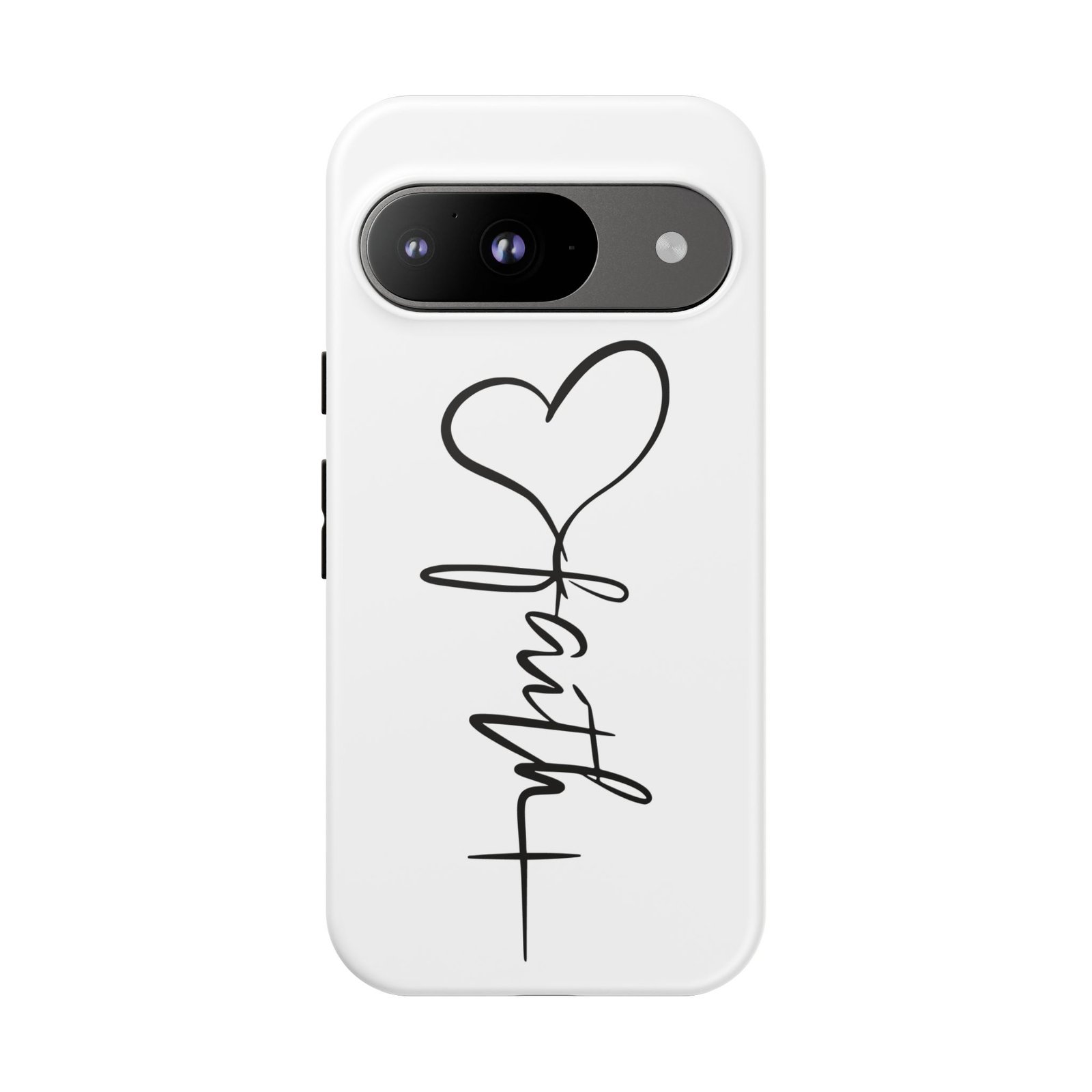 Faith Heart Script Tough Phone Case - Image 96