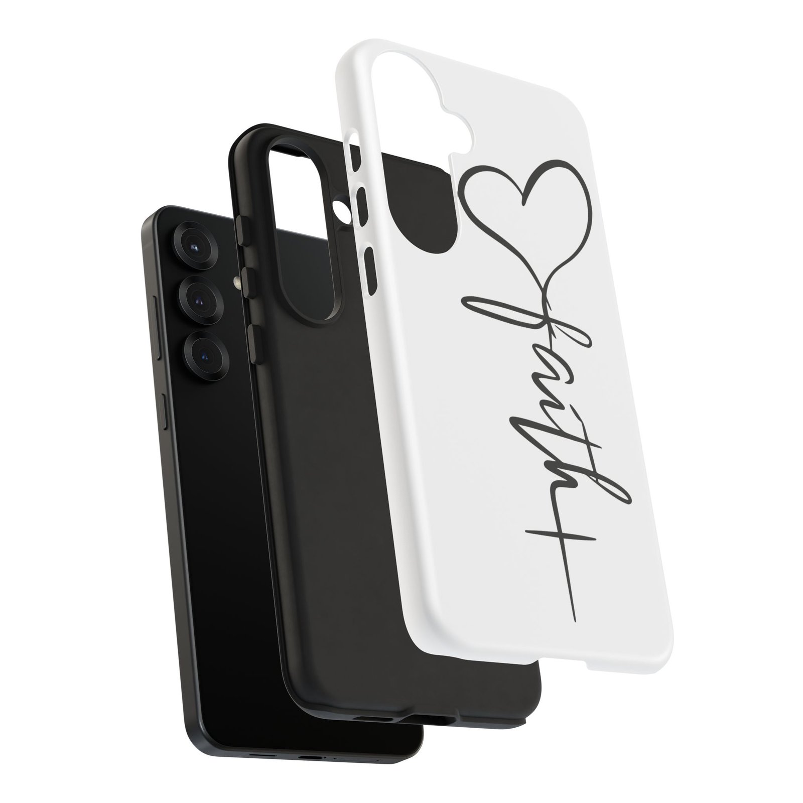 Faith Heart Script Tough Phone Case - Image 113