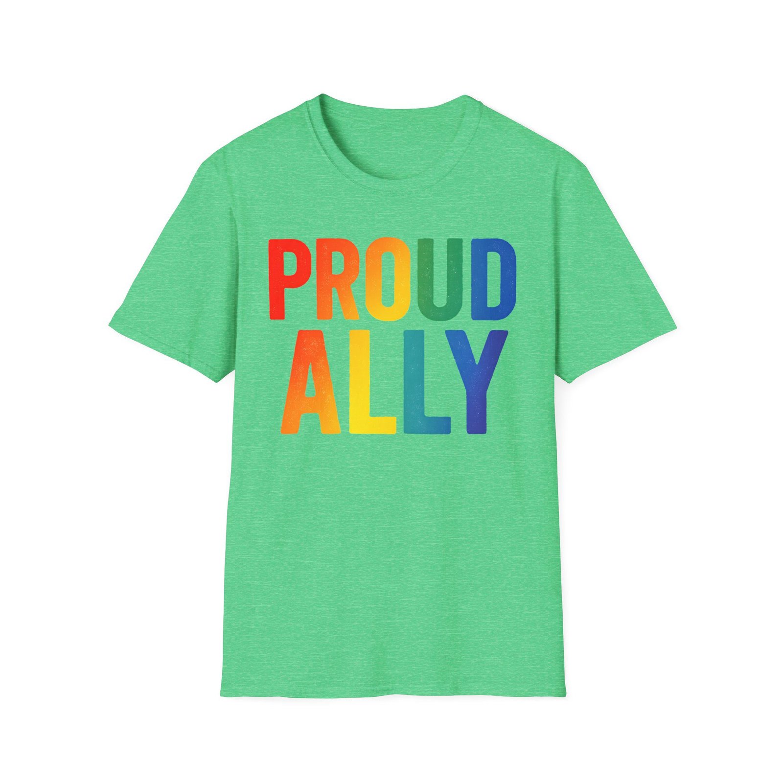 Proud Ally T-Shirt – Rainbow Allyship Support Graphic Tee - Image 16