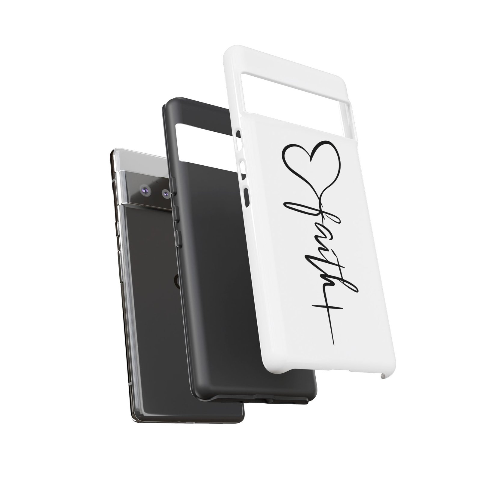 Faith Heart Script Tough Phone Case - Image 39