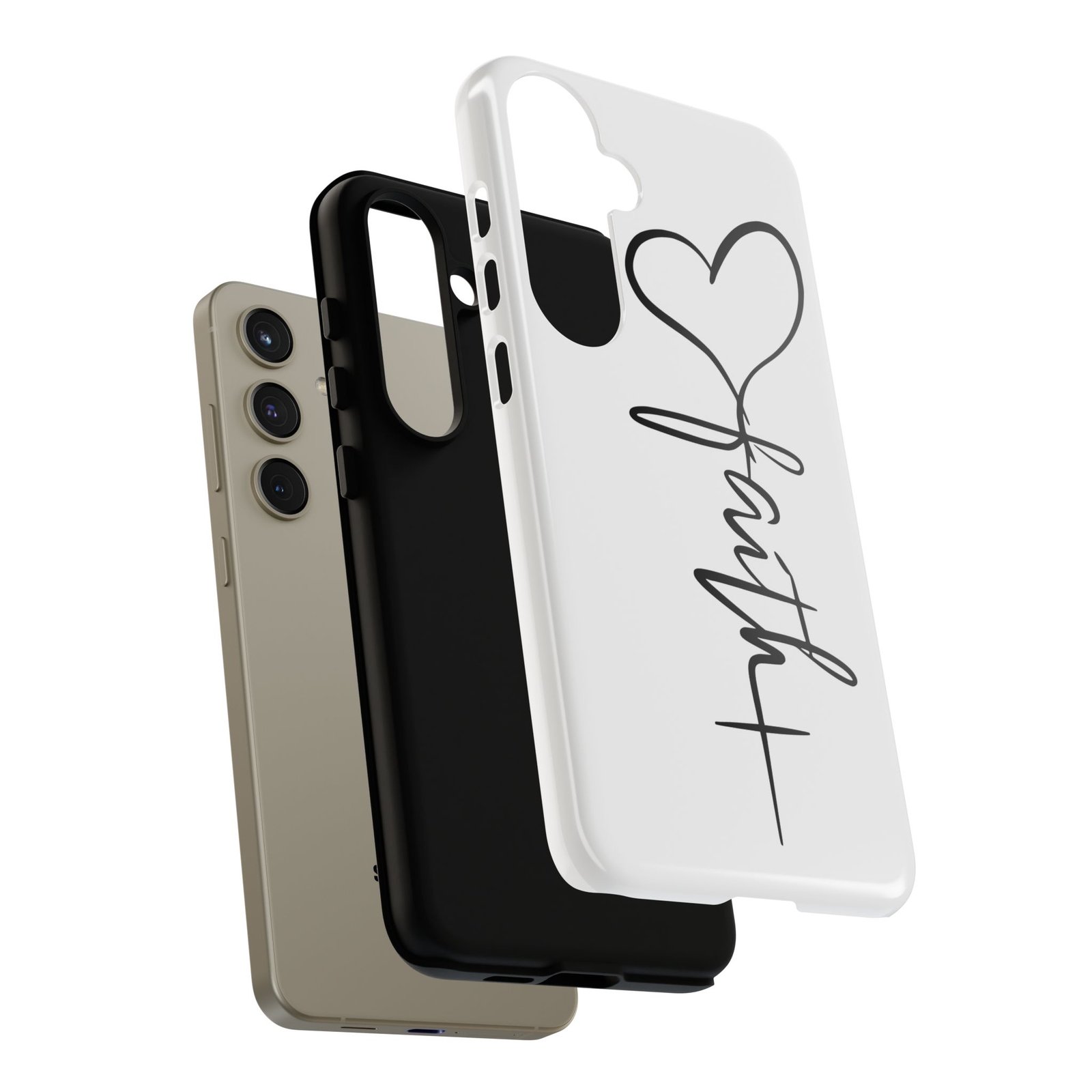 Faith Heart Script Tough Phone Case - Image 63
