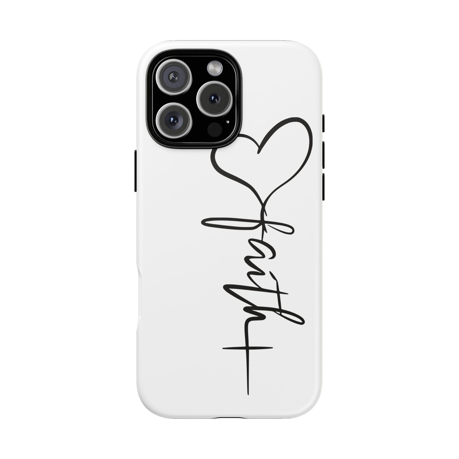 Faith Heart Script Tough Phone Case - Image 92