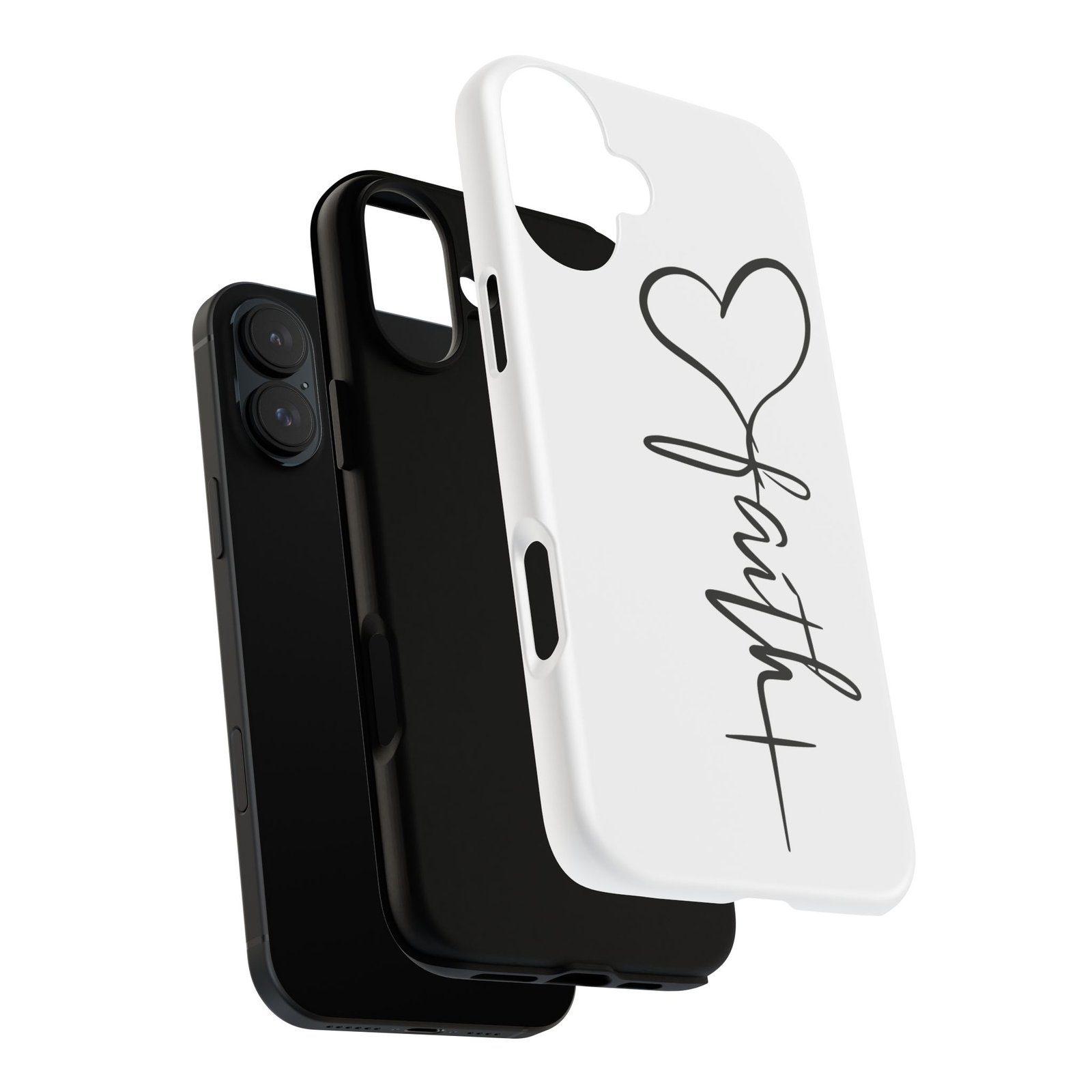 Faith Heart Script Tough Phone Case - Image 85