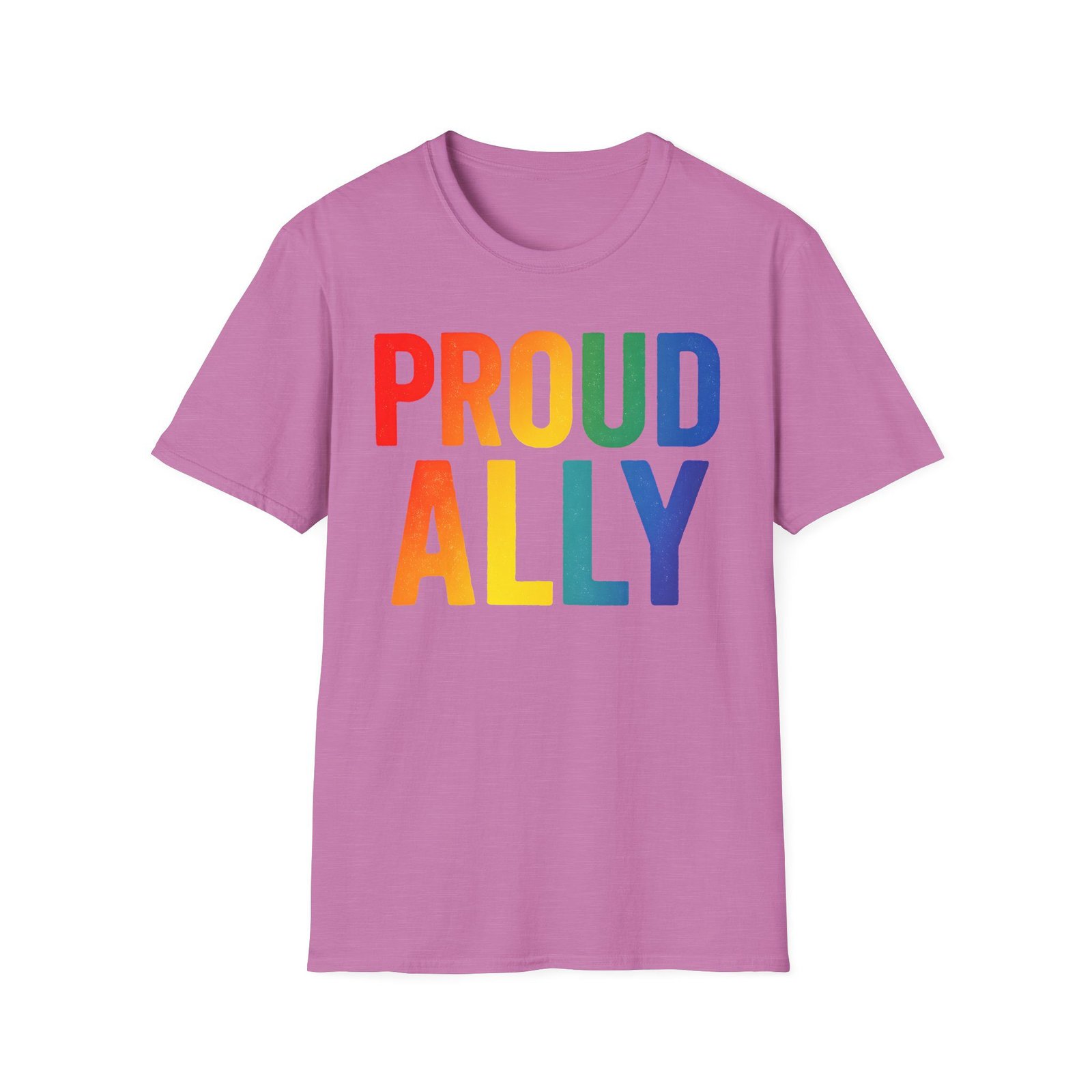 Proud Ally T-Shirt – Rainbow Allyship Support Graphic Tee - Image 37
