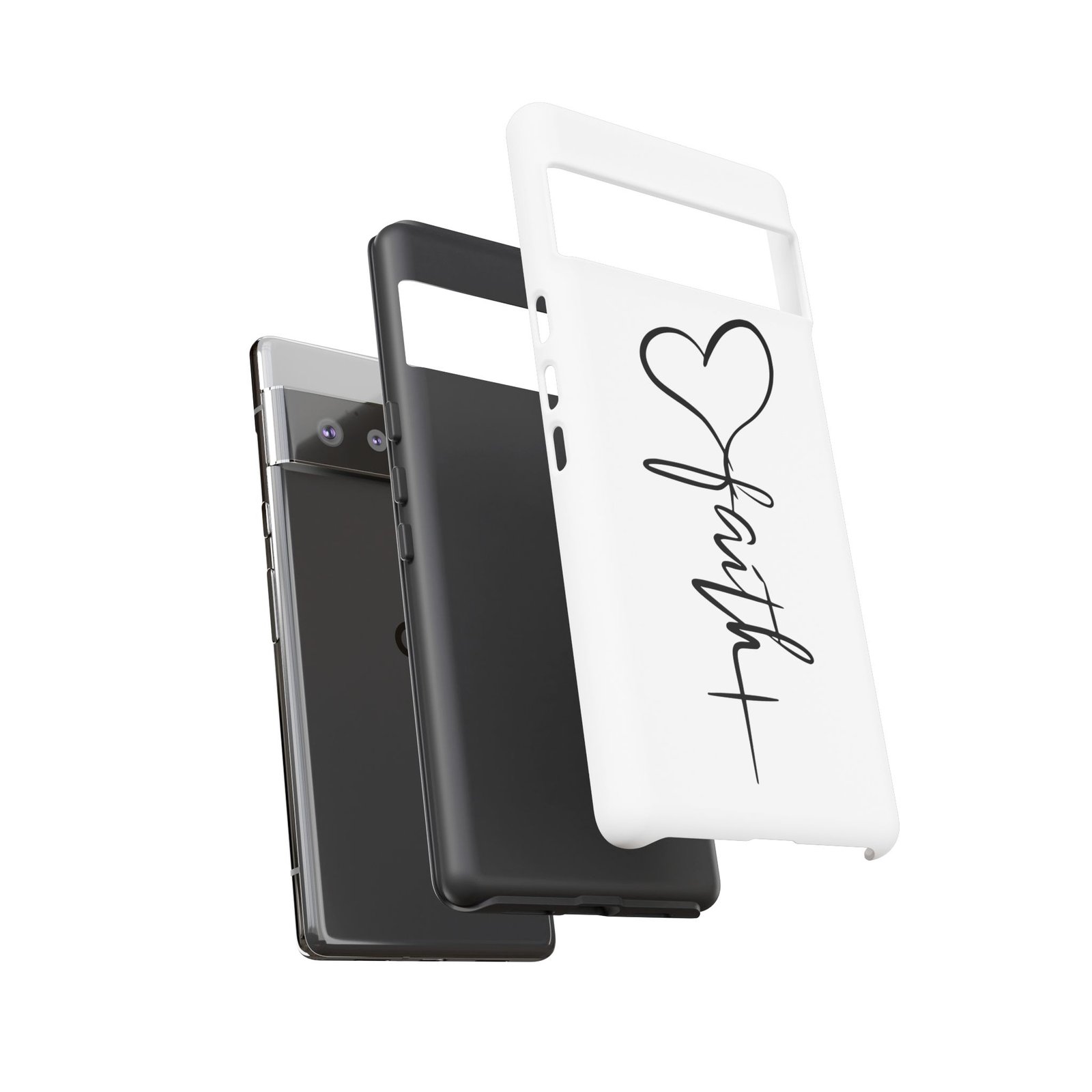 Faith Heart Script Tough Phone Case - Image 41