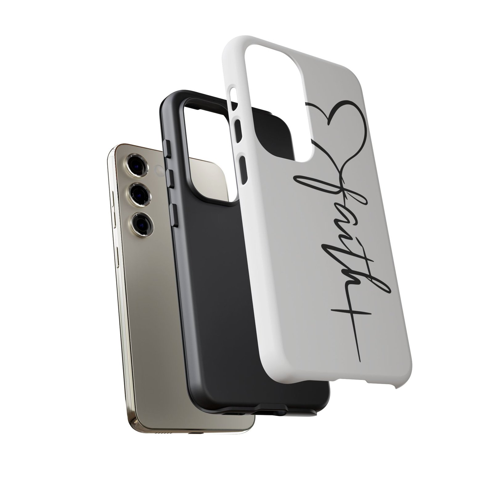 Faith Heart Script Tough Phone Case - Image 25