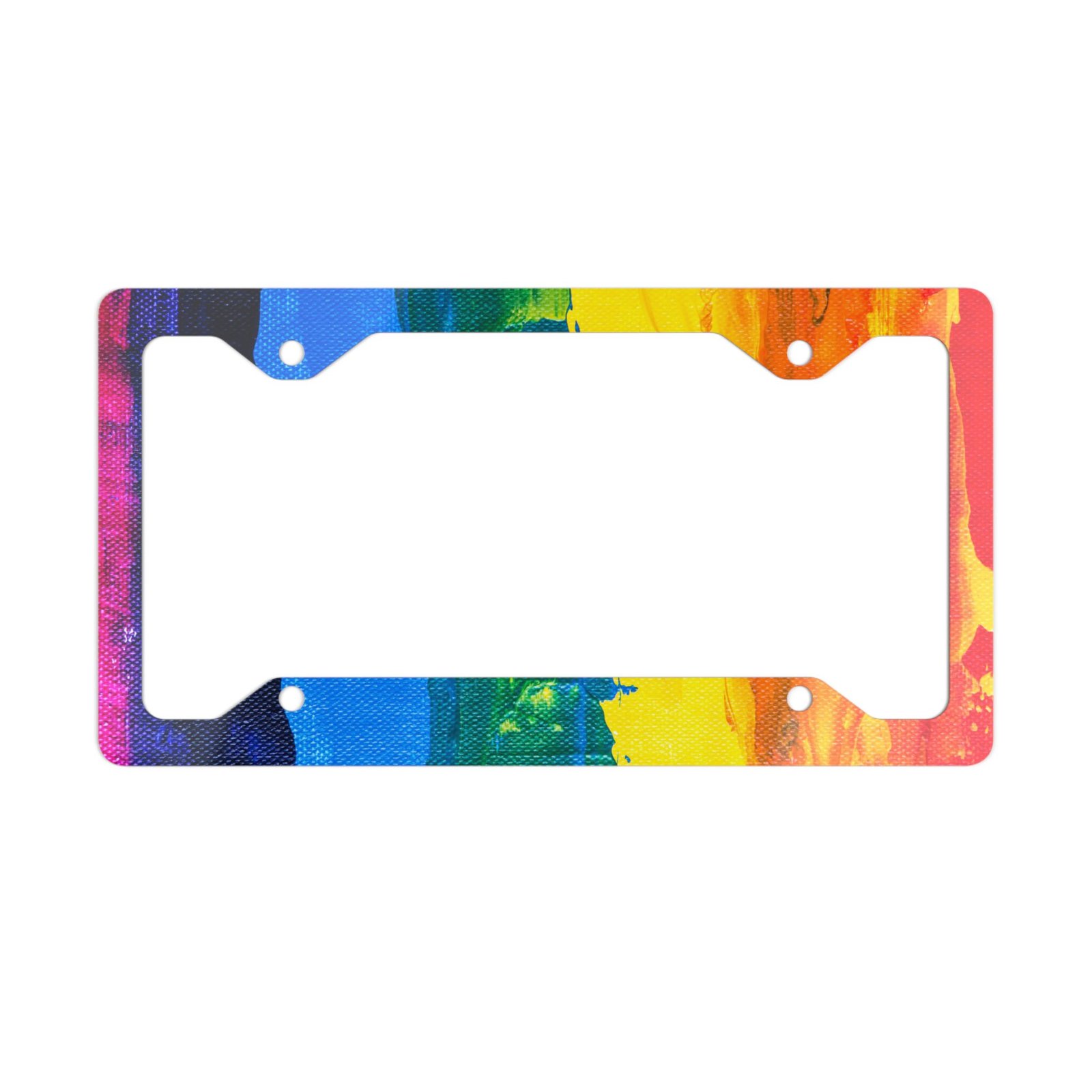 Rainbow Pride Metal License Plate Frame