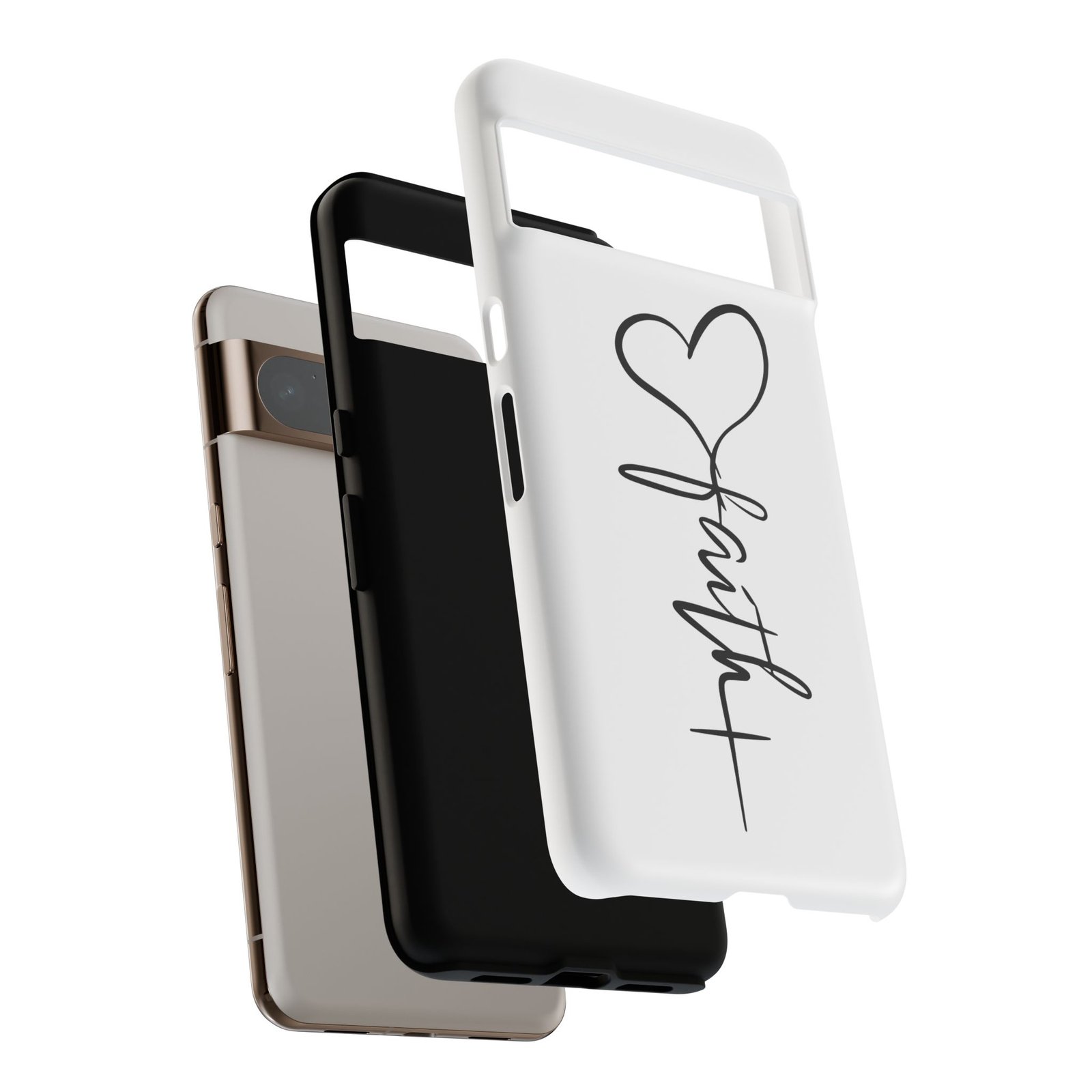 Faith Heart Script Tough Phone Case - Image 73