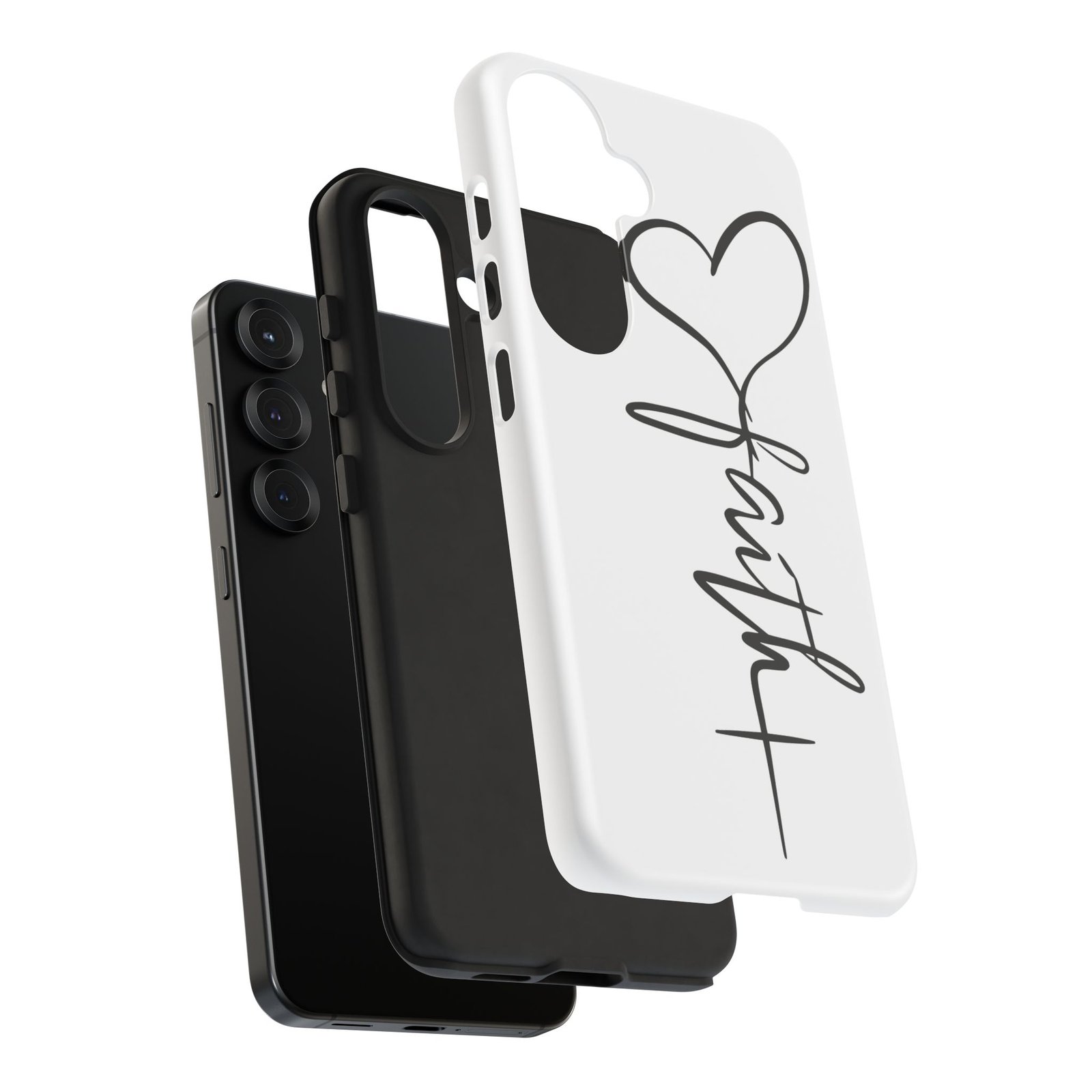 Faith Heart Script Tough Phone Case - Image 109