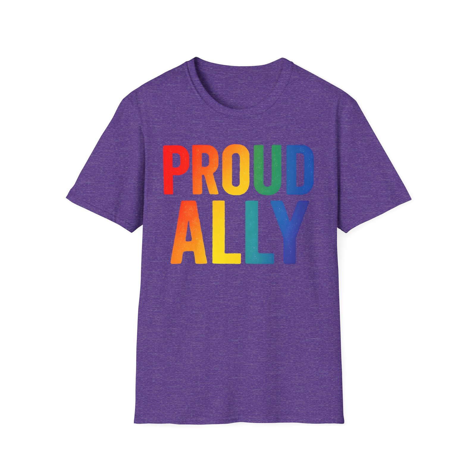 Proud Ally T-Shirt – Rainbow Allyship Support Graphic Tee - Image 34