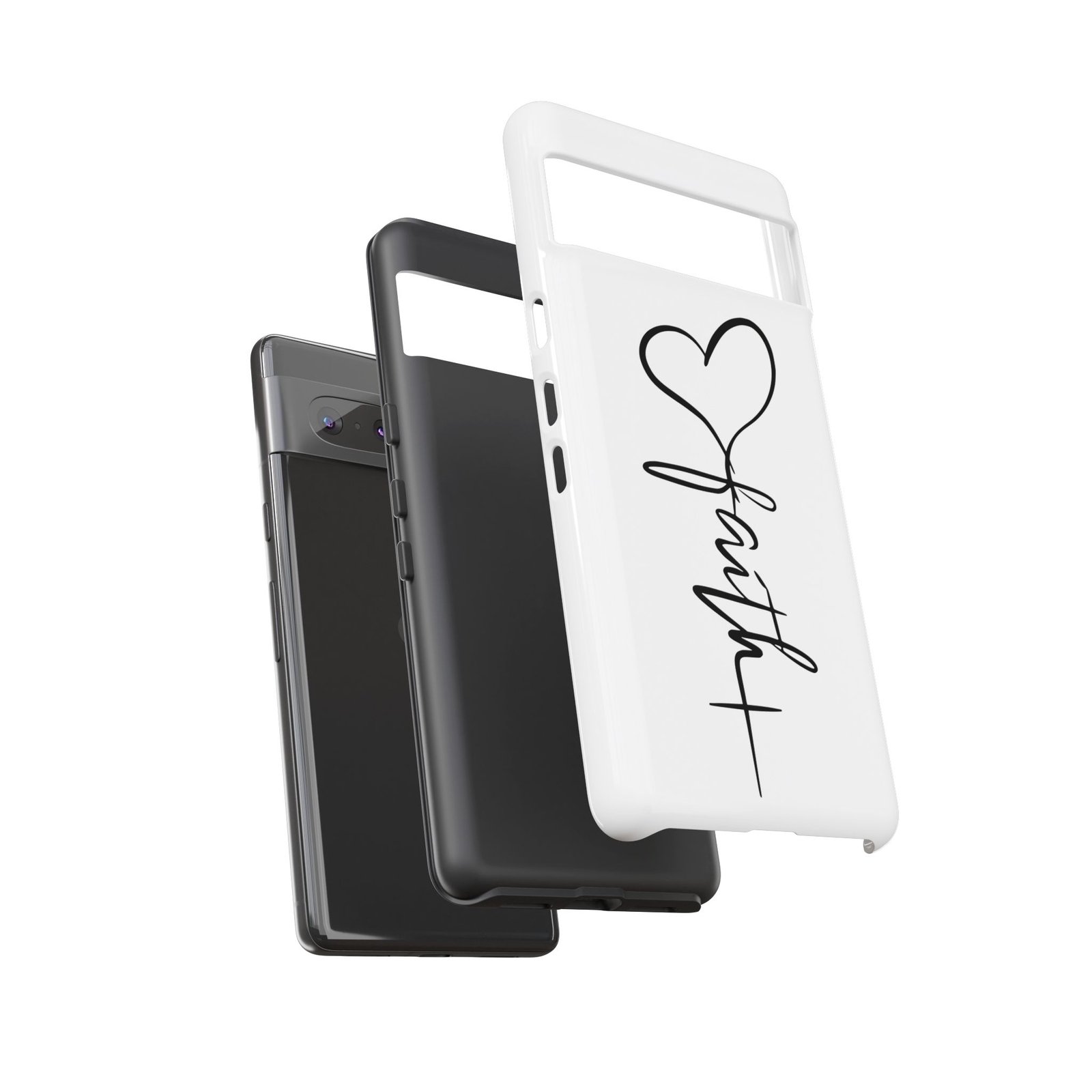 Faith Heart Script Tough Phone Case - Image 35