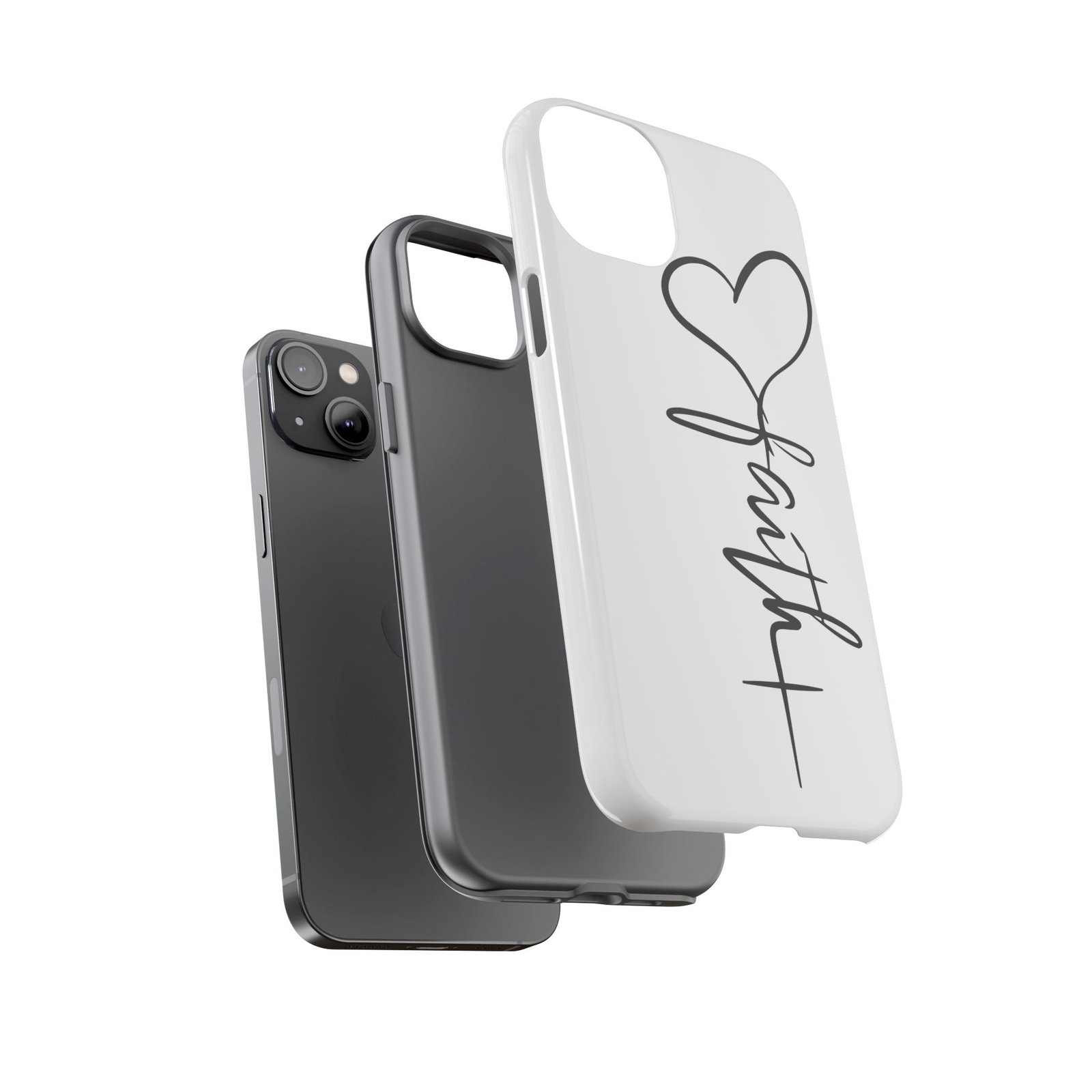 Faith Heart Script Tough Phone Case - Image 15