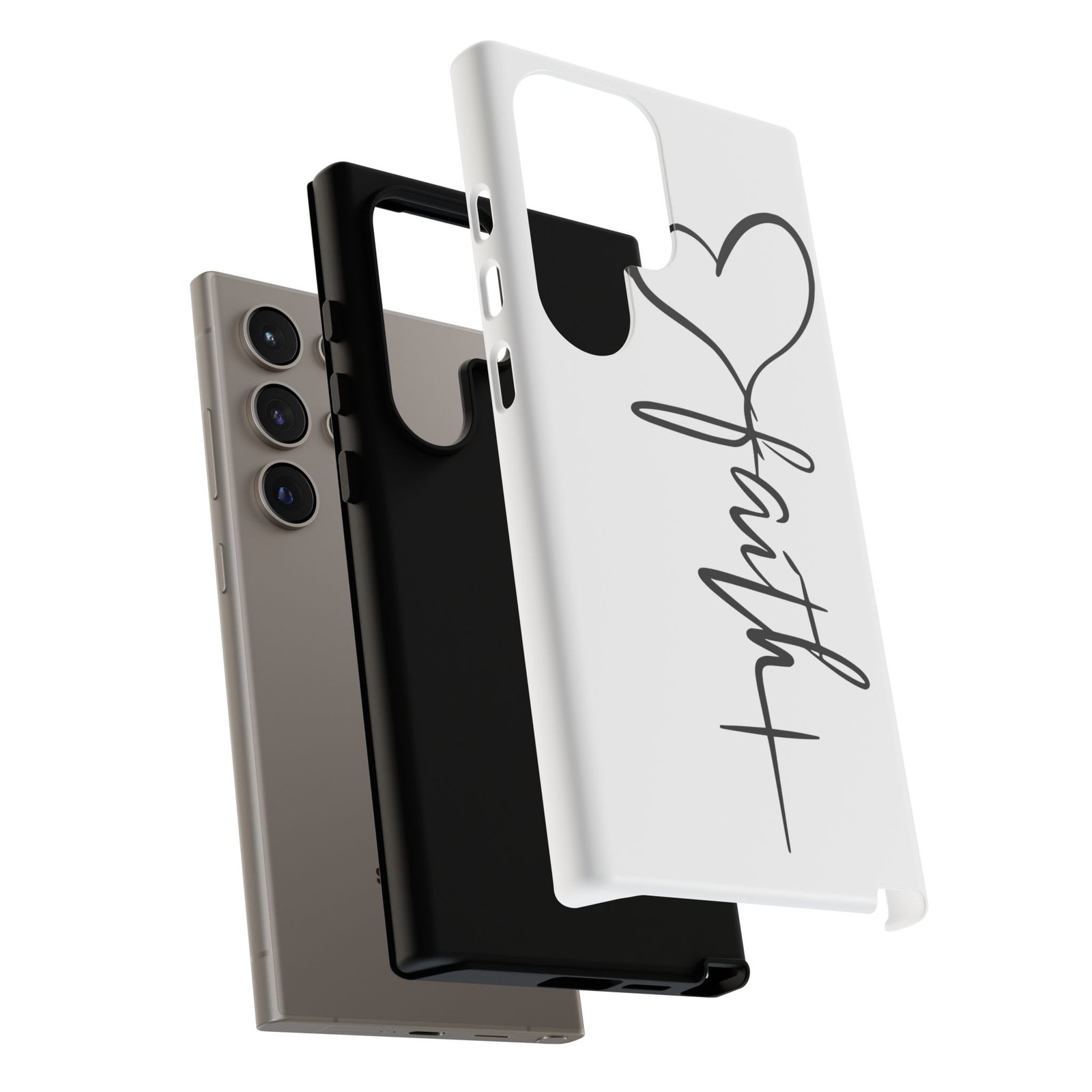 Faith Heart Script Tough Phone Case - Image 69