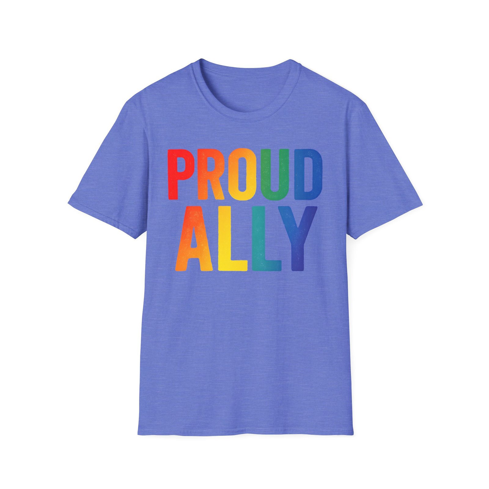 Proud Ally T-Shirt – Rainbow Allyship Support Graphic Tee - Image 25