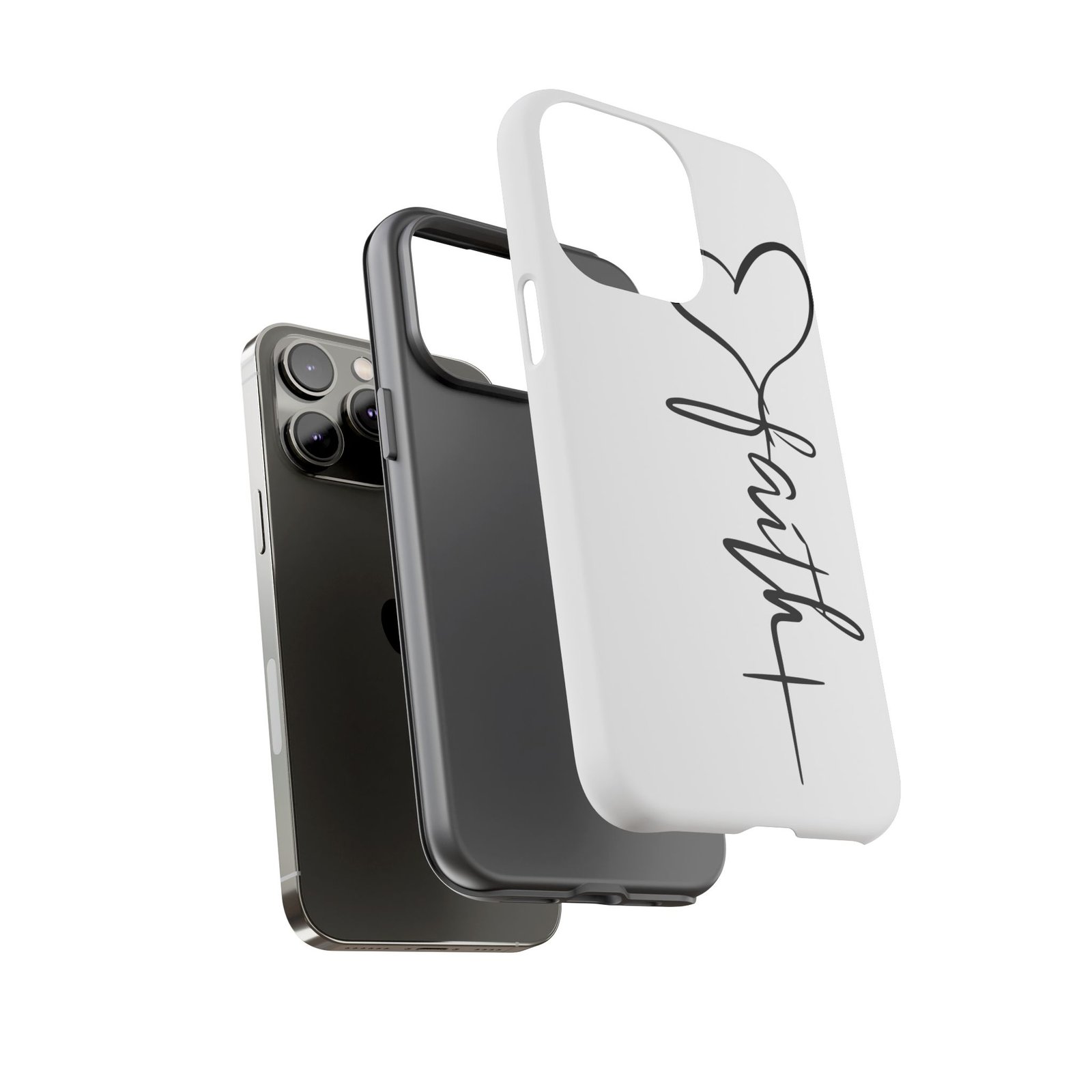 Faith Heart Script Tough Phone Case - Image 21