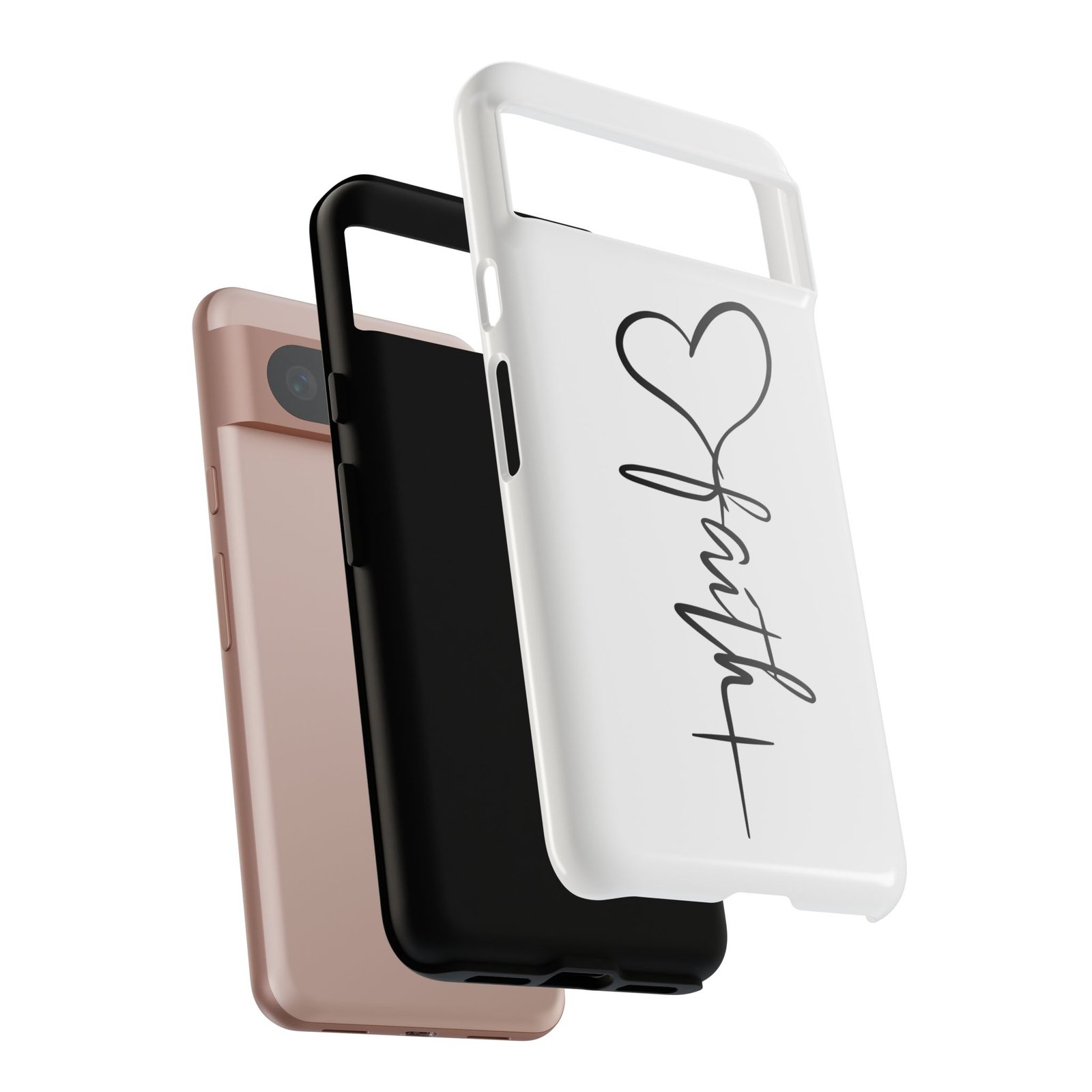 Faith Heart Script Tough Phone Case - Image 75